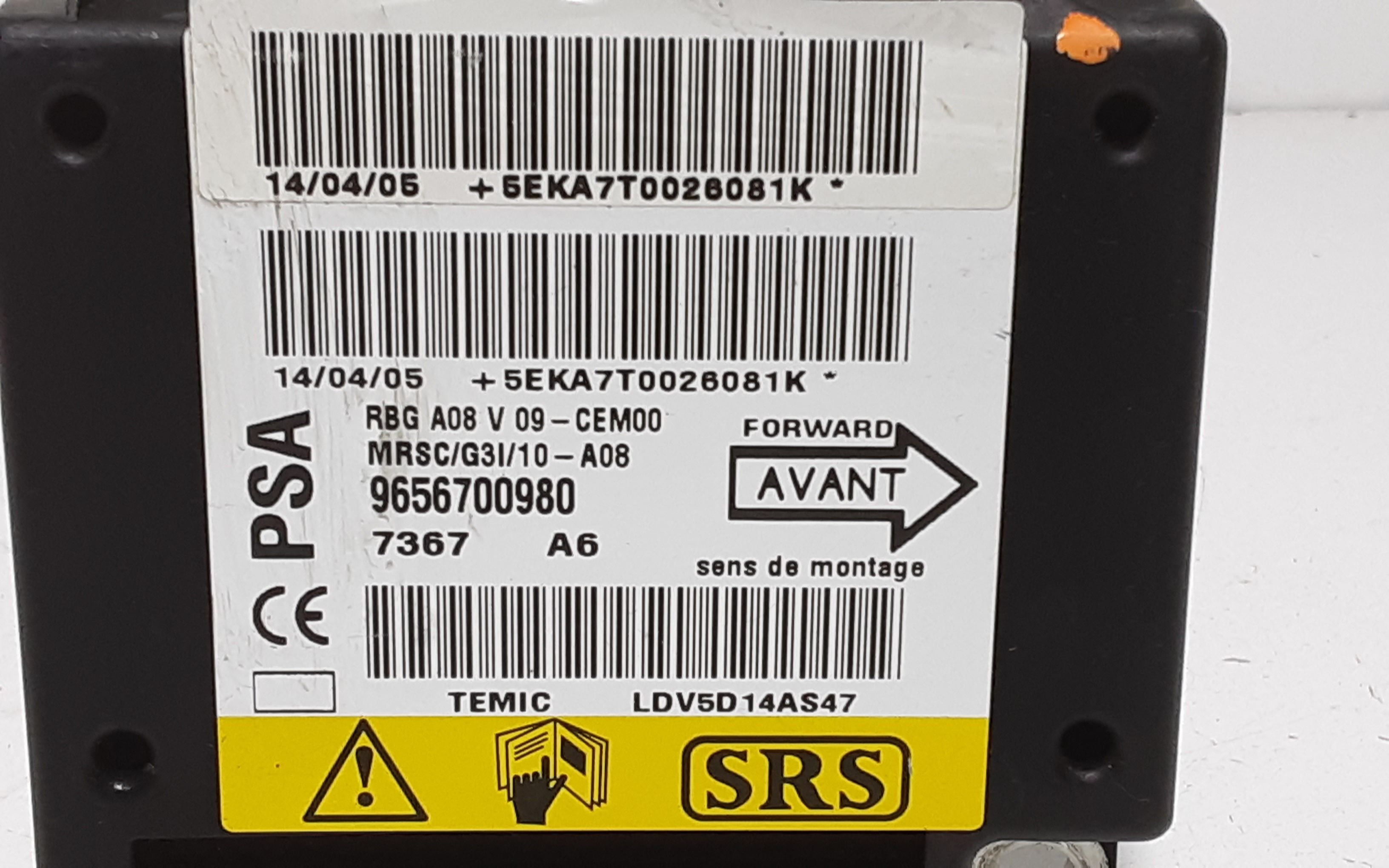 Centralina Airbag PEUGEOT 1007 1 Serie