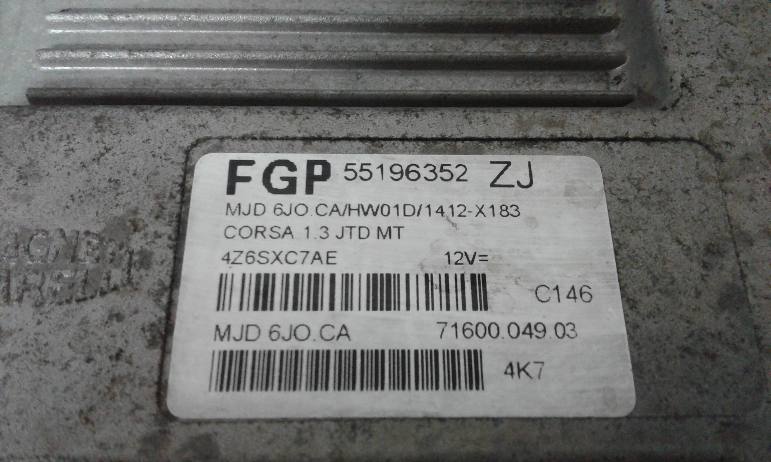 Centralina motore OPEL Corsa C 5P 2 Serie