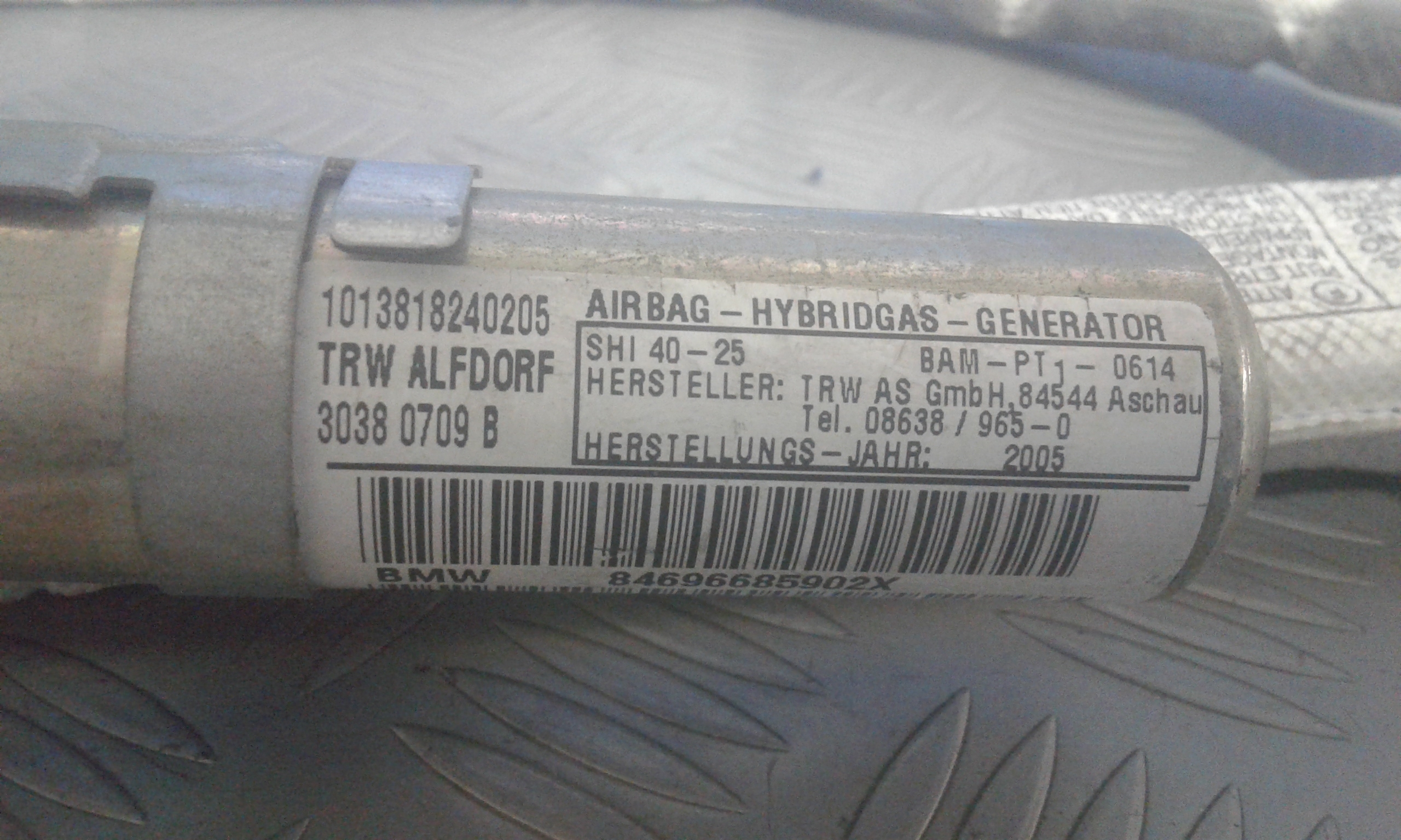 Airbag a tendina laterale Sinistro Guida BMW Serie 3 E91 Touring