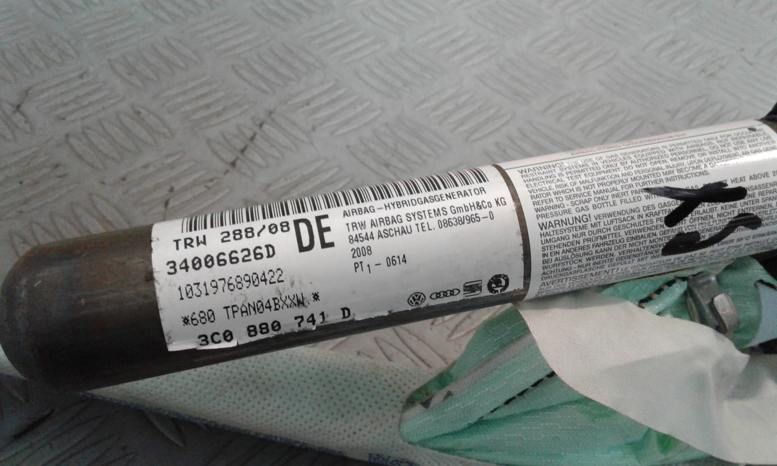 Airbag a tendina laterale Sinistro Guida VOLKSWAGEN Passat Variant 4 Serie