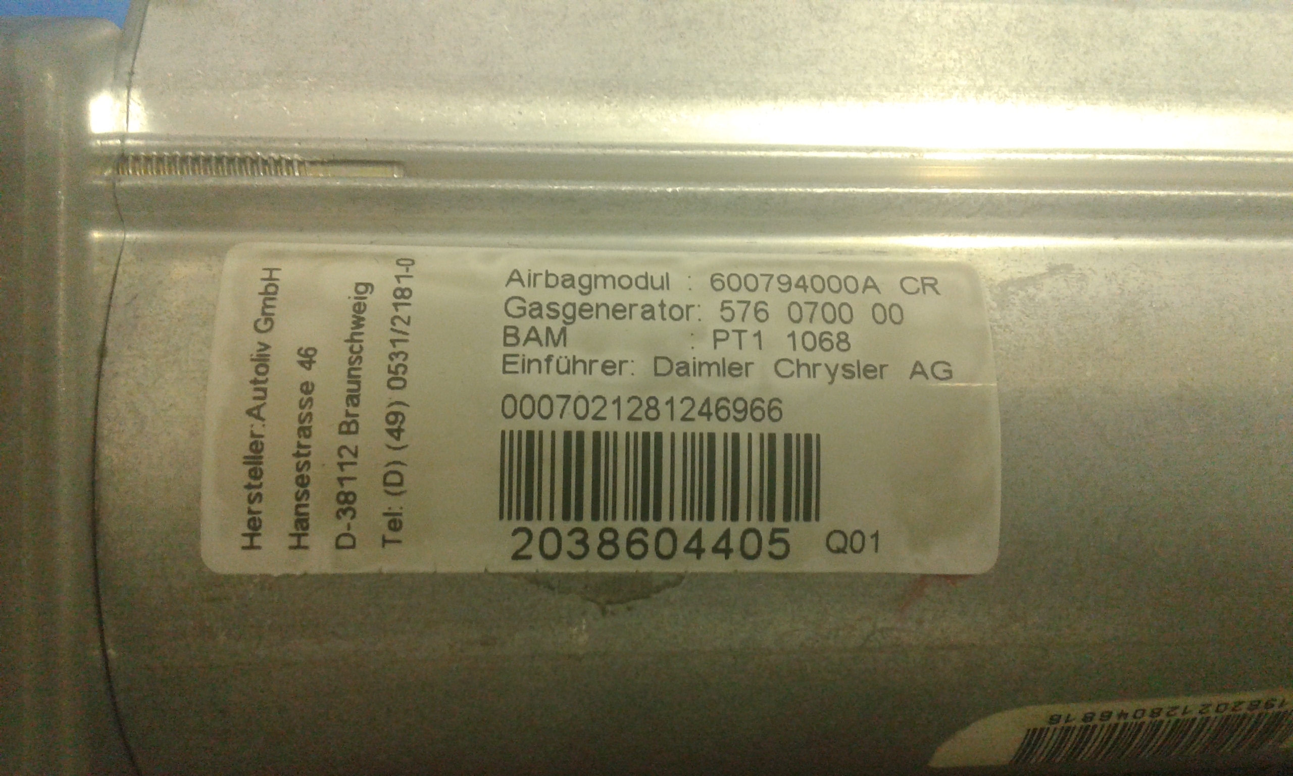 Airbag Passeggero MERCEDES Classe C Berlina W203