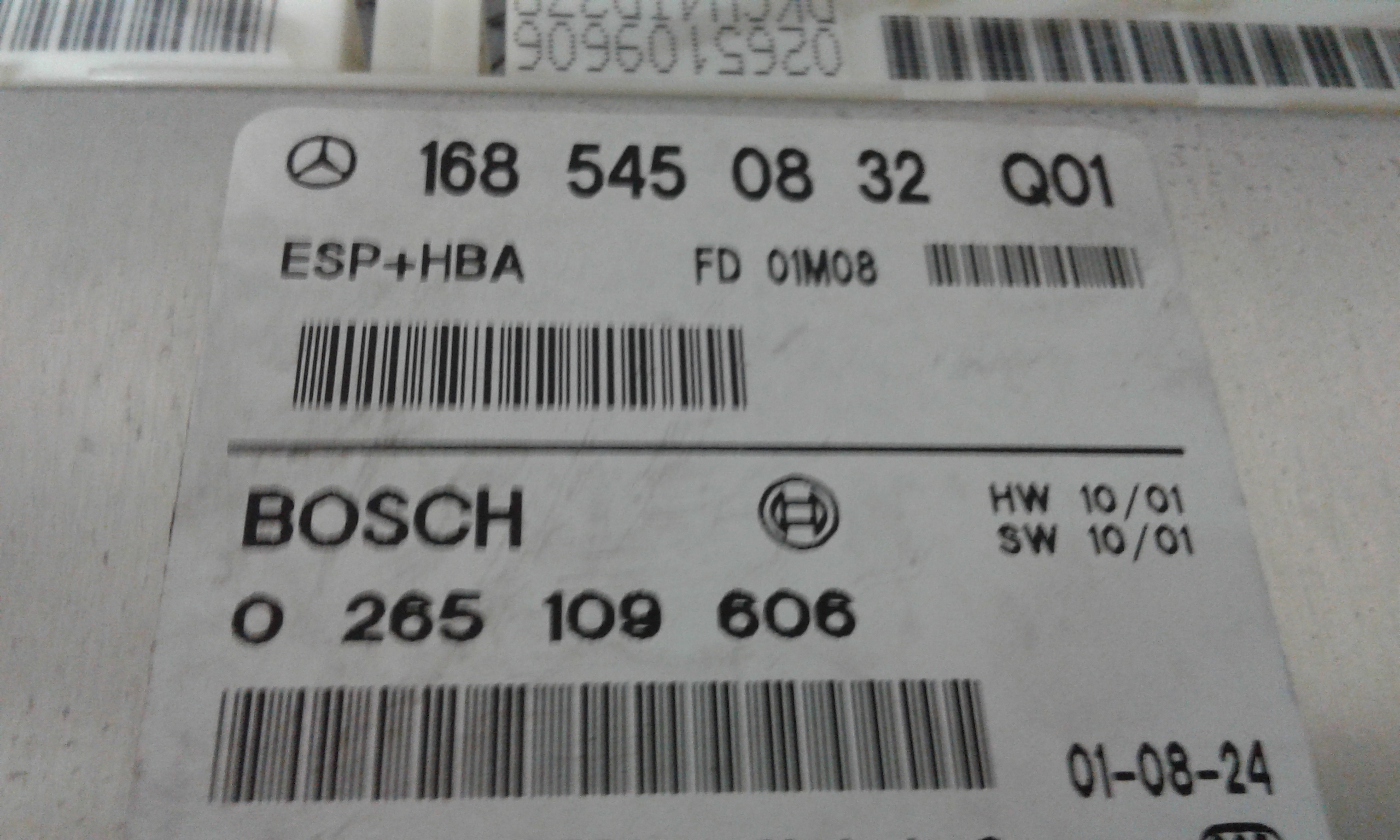 ESP MERCEDES Classe A W168 1 Serie