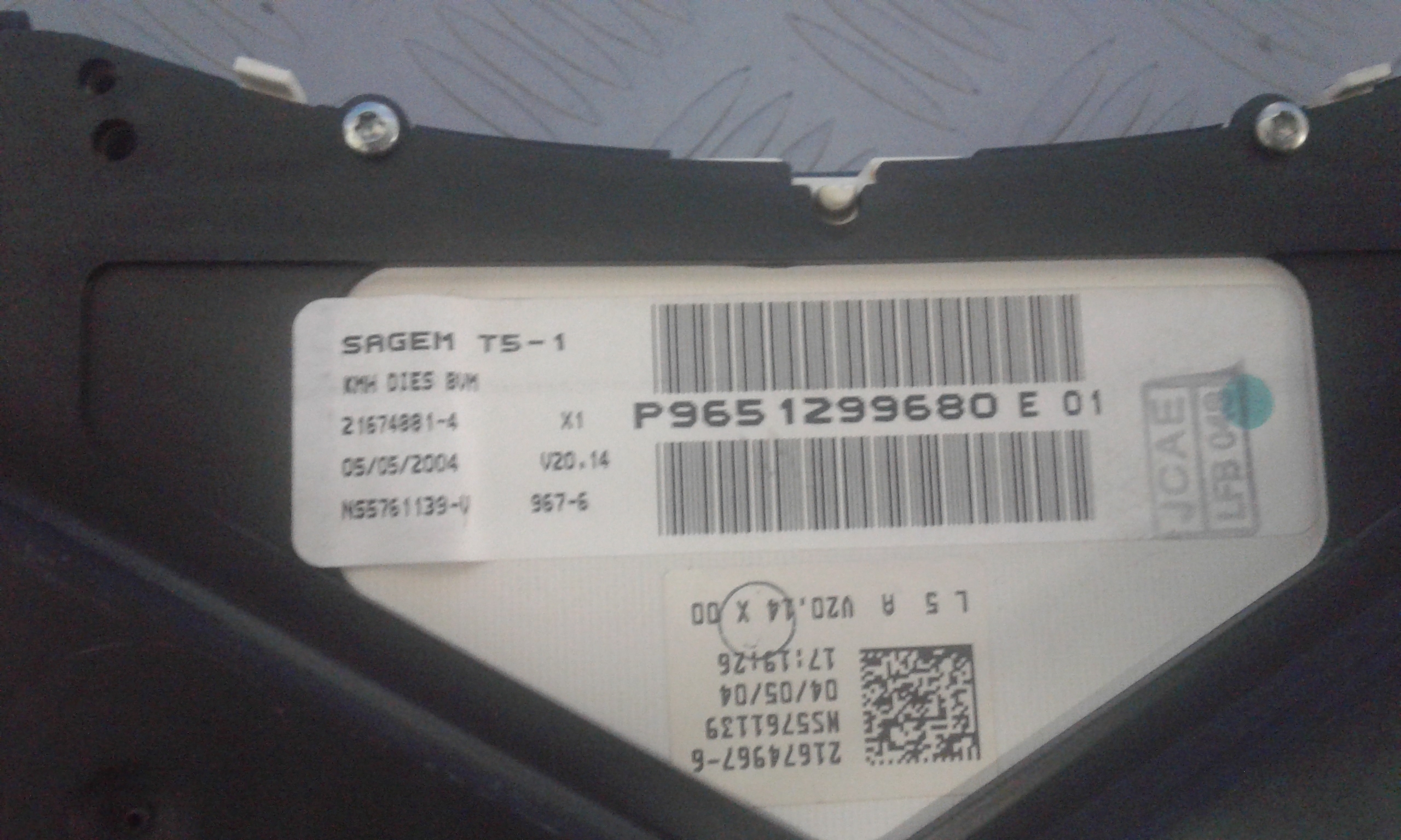 Quadro Strumenti PEUGEOT 307 S. Wagon