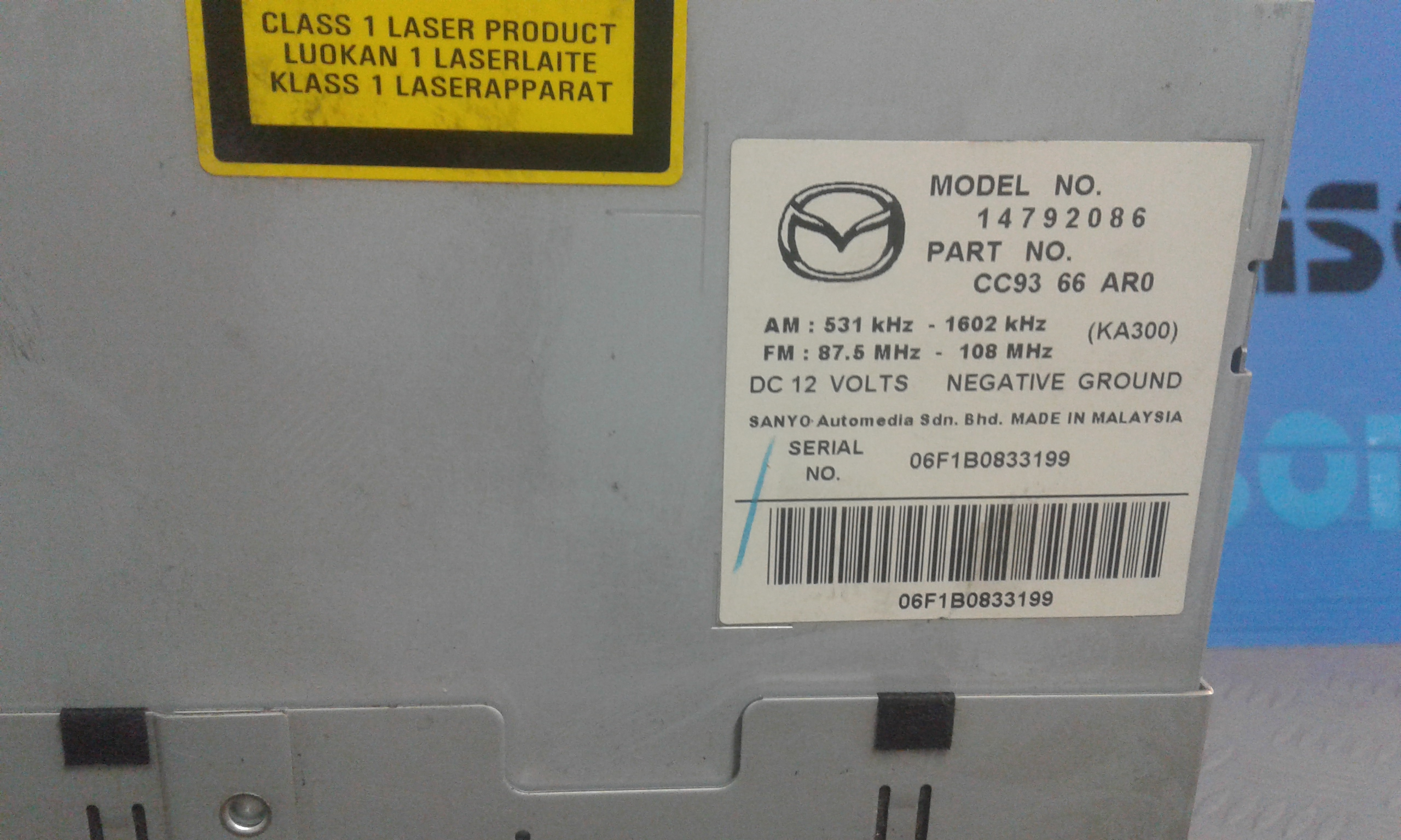 Autoradio MAZDA 5 Berlina