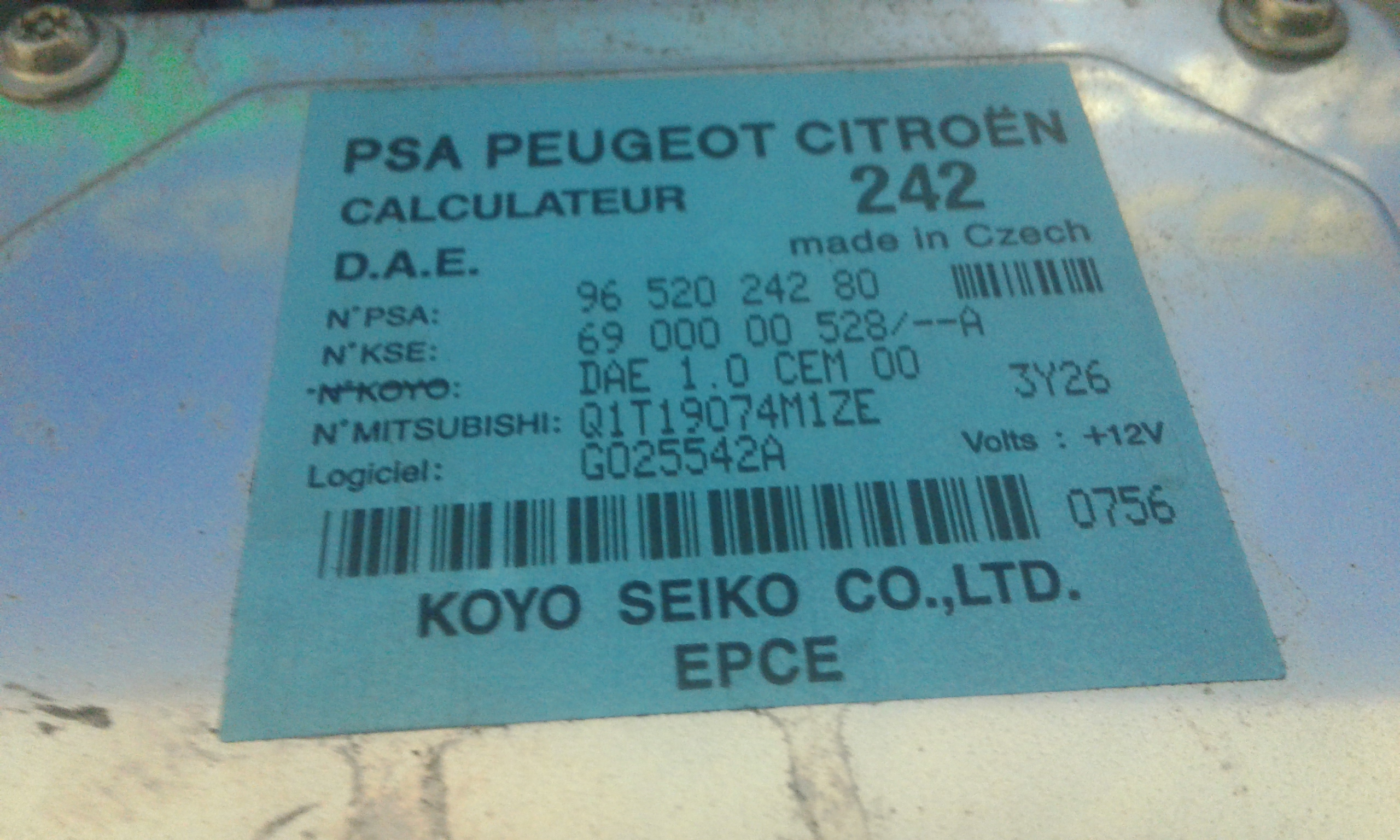 Centralina Servosterzo CITROEN C3 1 Serie