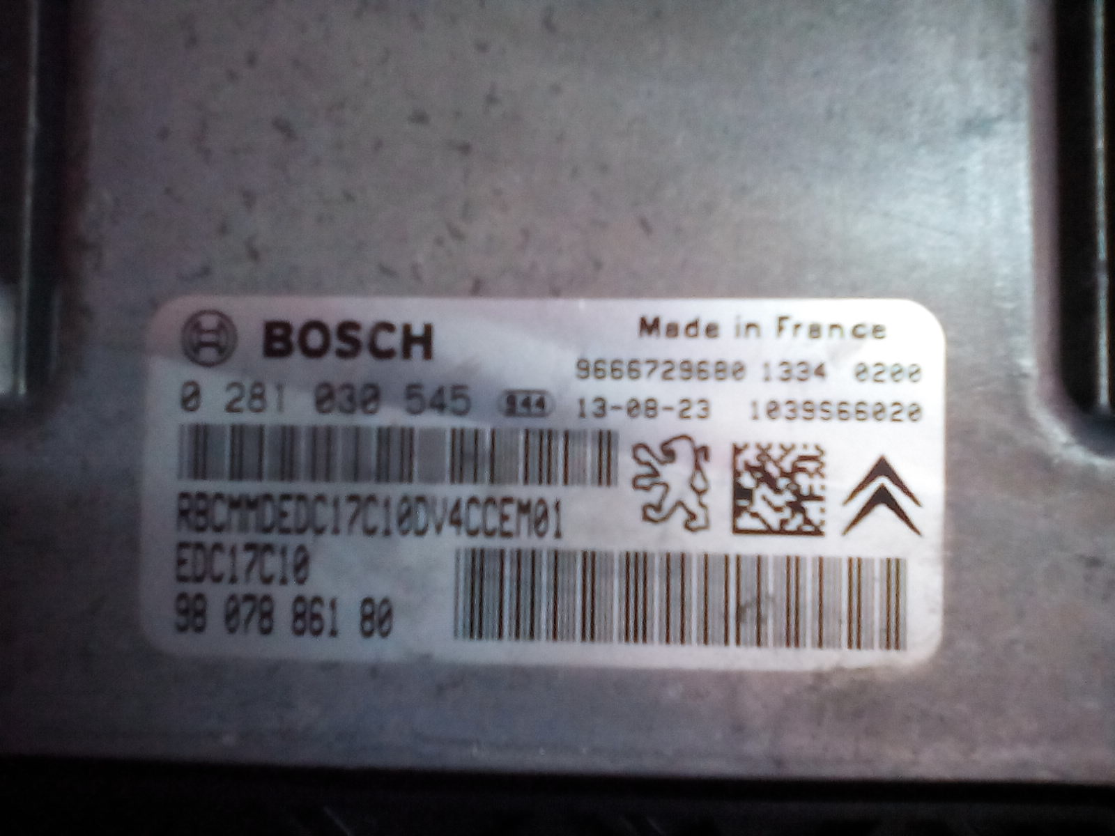 Centralina motore CITROEN C3 3 Serie