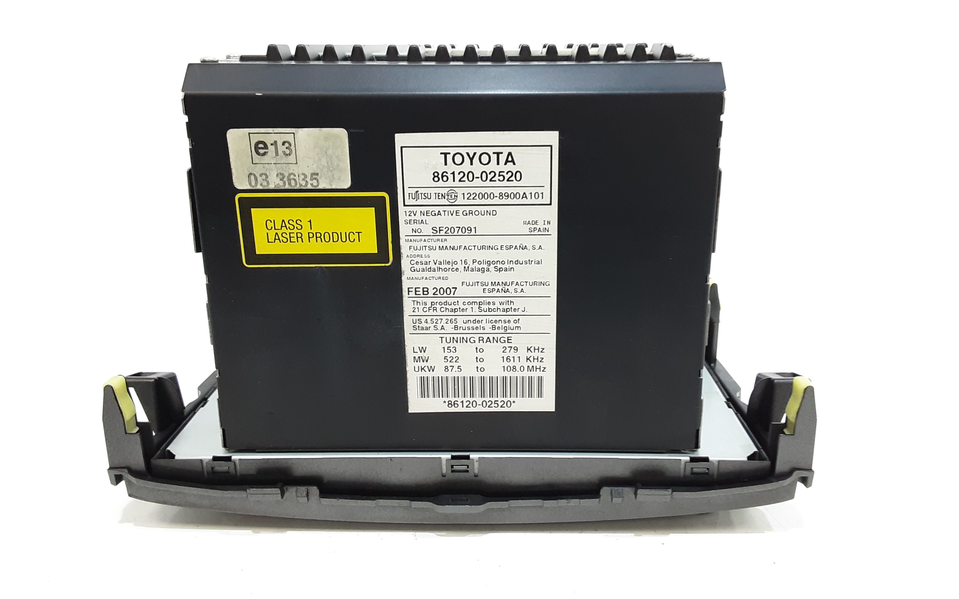 Autoradio TOYOTA Auris Serie (E150) (07>12)