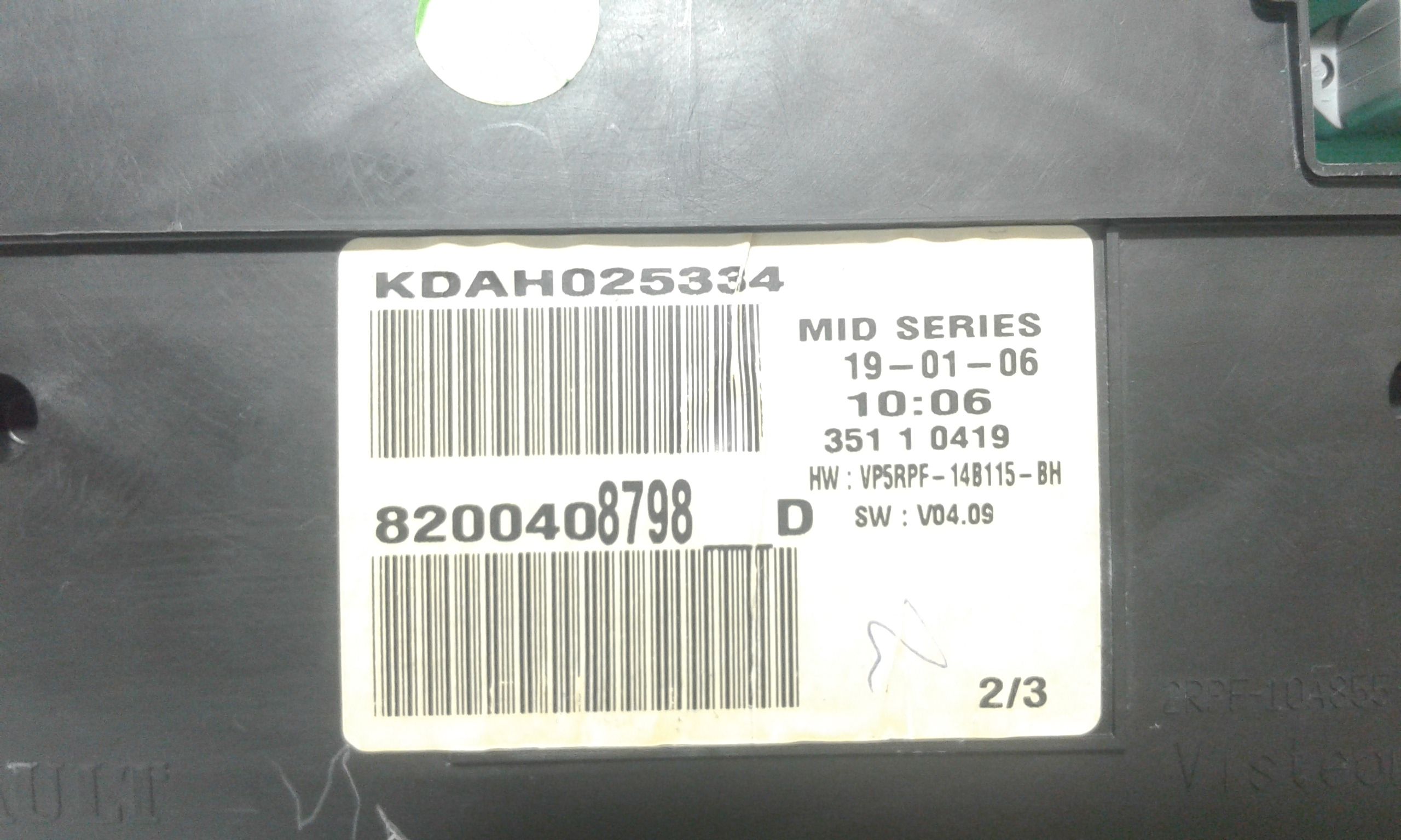 Quadro Strumenti RENAULT Scenic Serie (03>09)