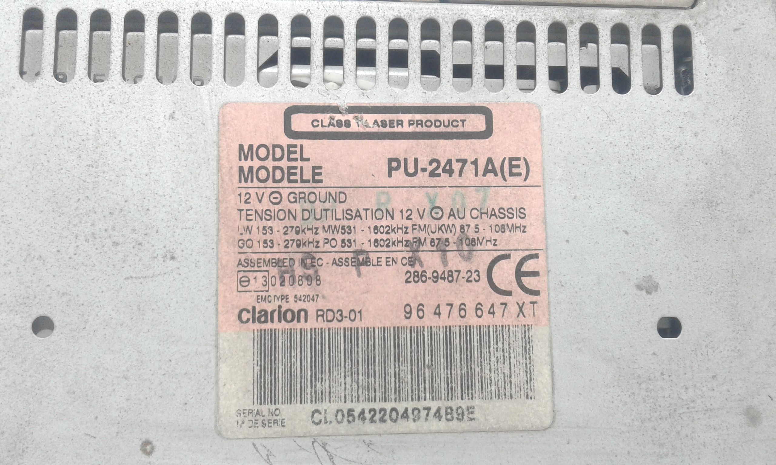 Autoradio per Peugeot 307 Berlina (2001 - 2005)