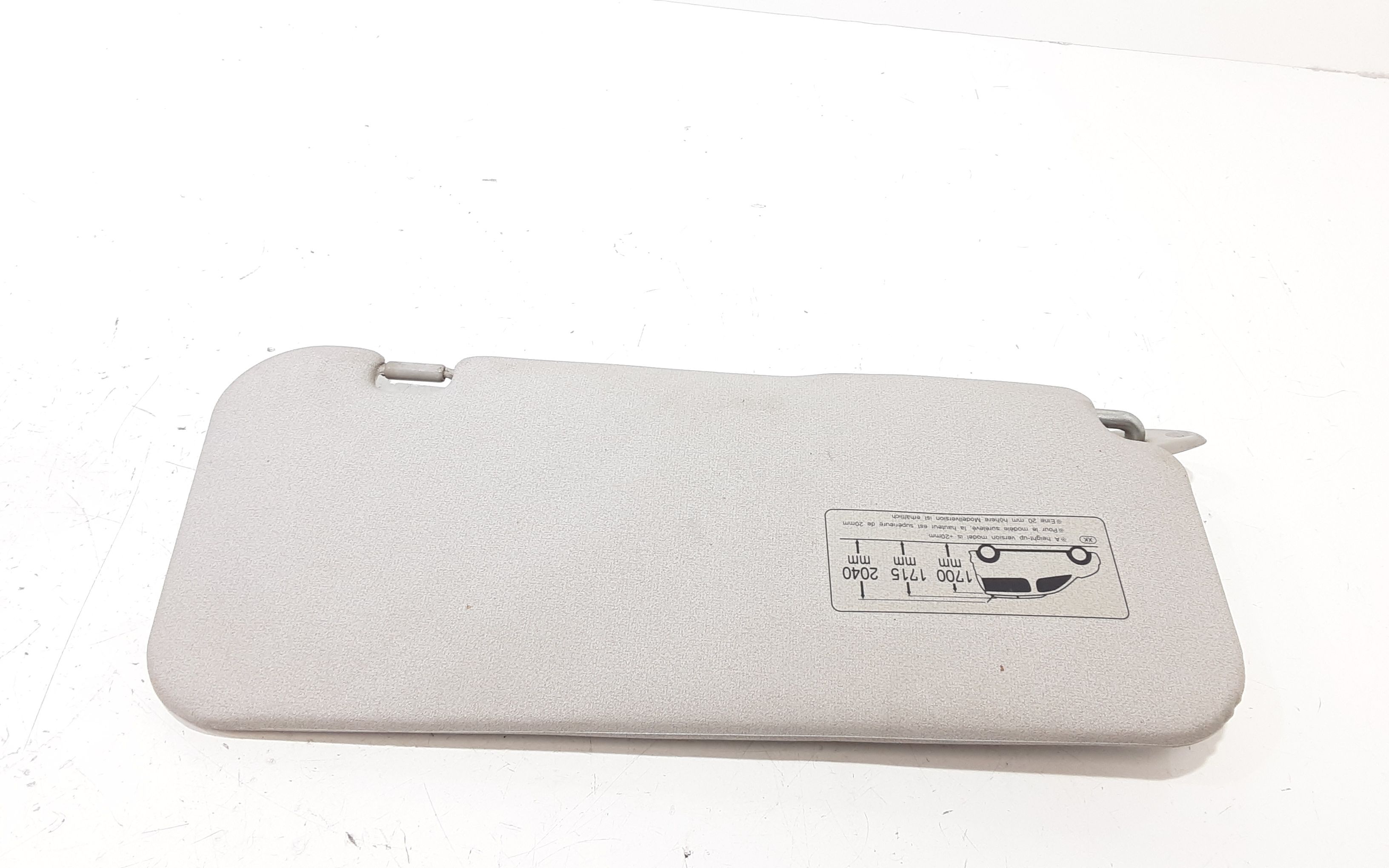 Parasole aletta anteriore Lato Guida TOYOTA Yaris Verso 2 Serie