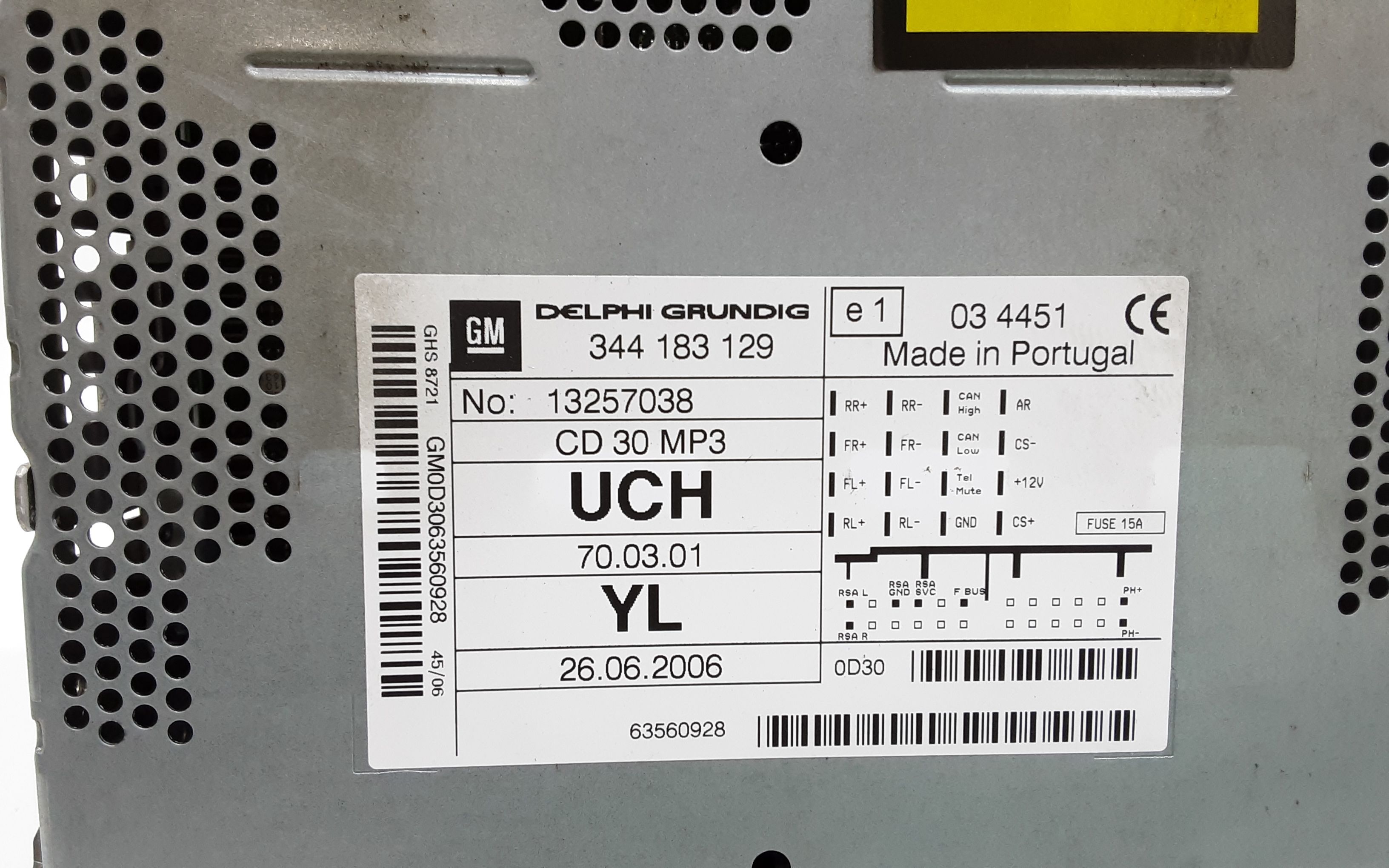 Autoradio MP3 OPEL Corsa D 3P 1 Serie