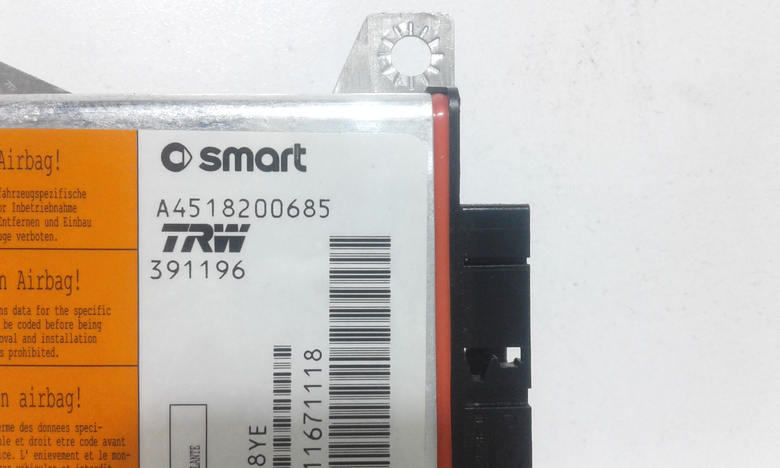 Centralina Airbag SMART ForTwo Cabrio 3 Serie (w 451)