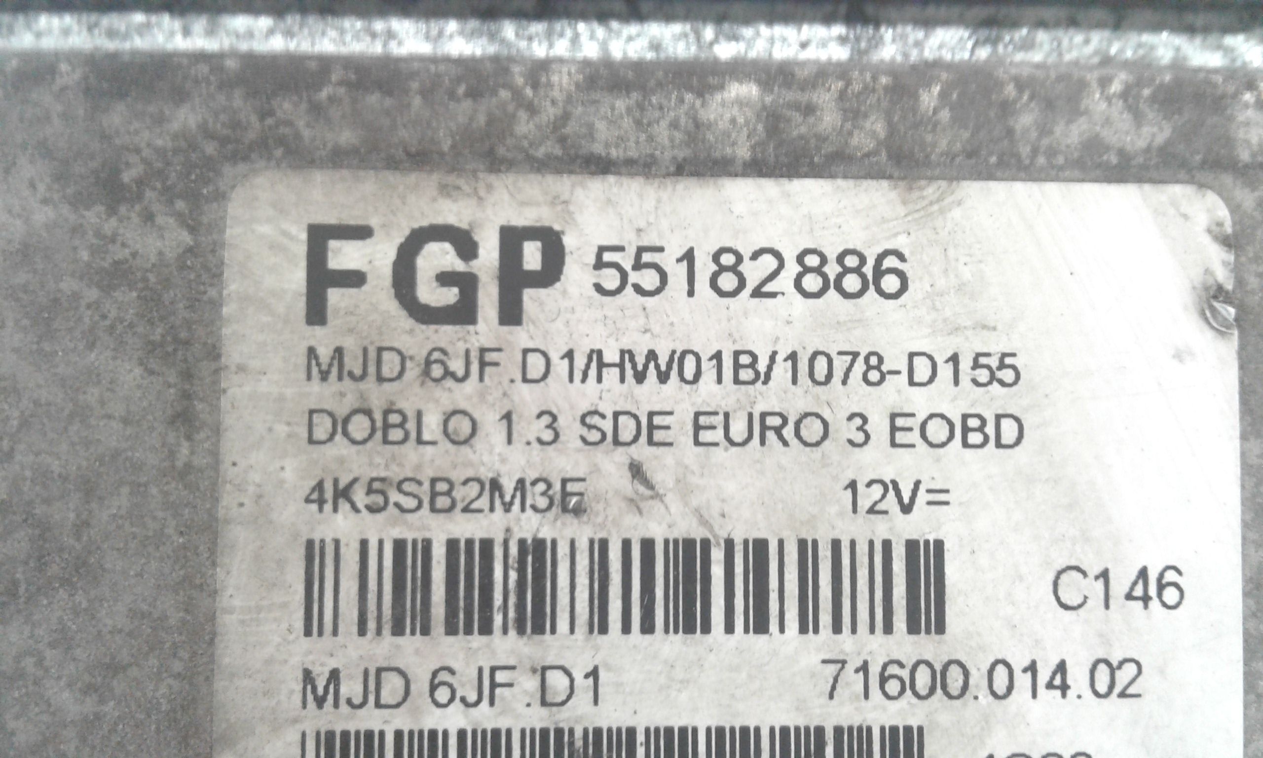 Centralina motore FIAT Dobl 1 Serie