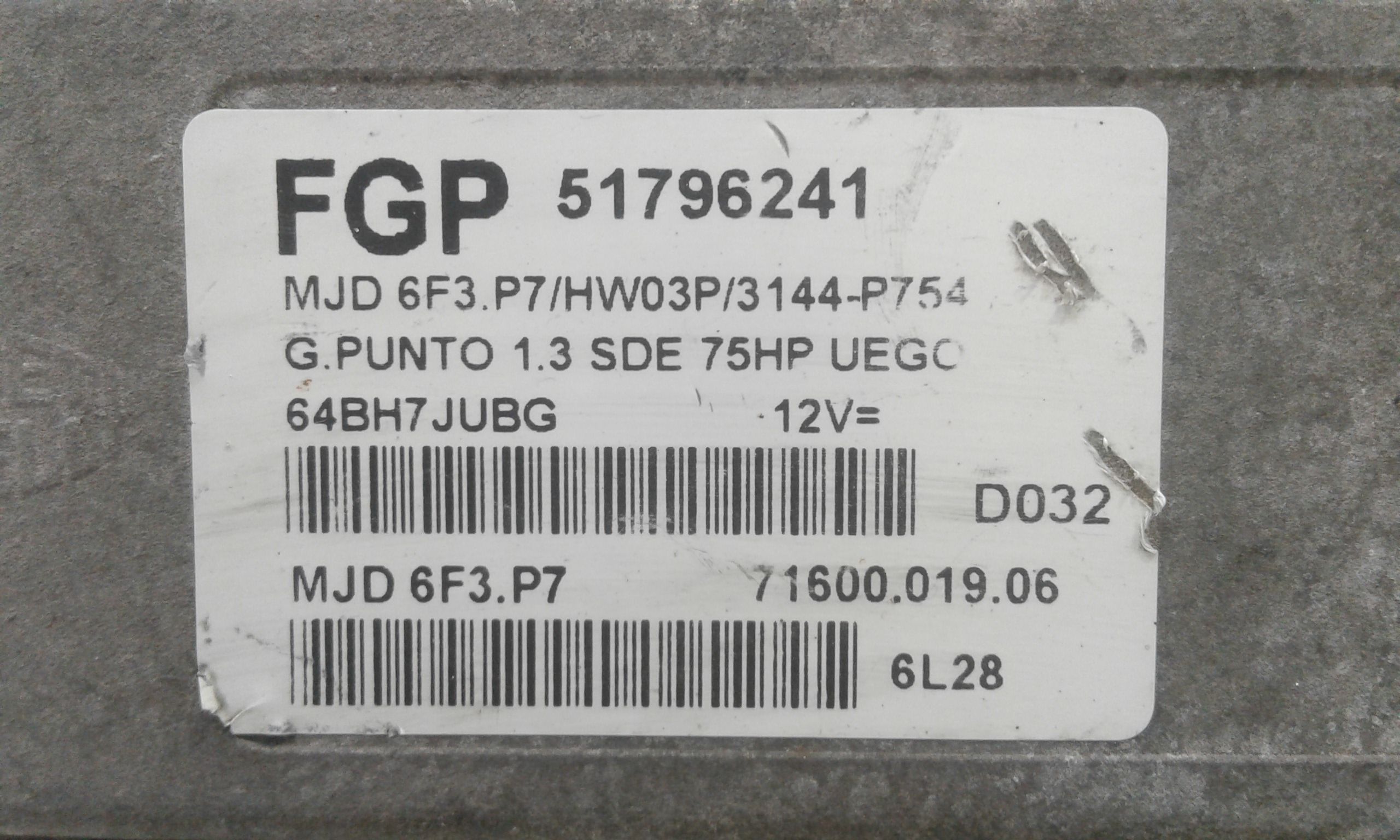 Centralina motore FIAT Grande Punto 1 Serie