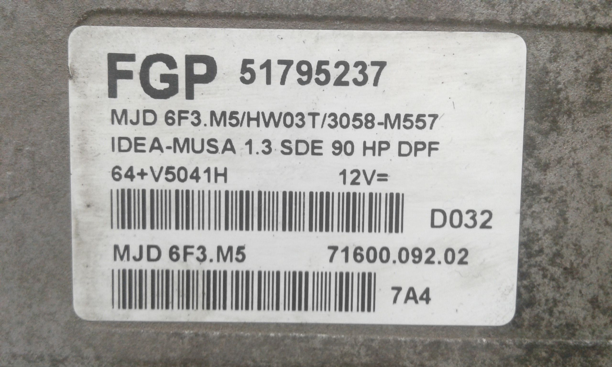 Centralina motore FIAT Idea 1 Serie