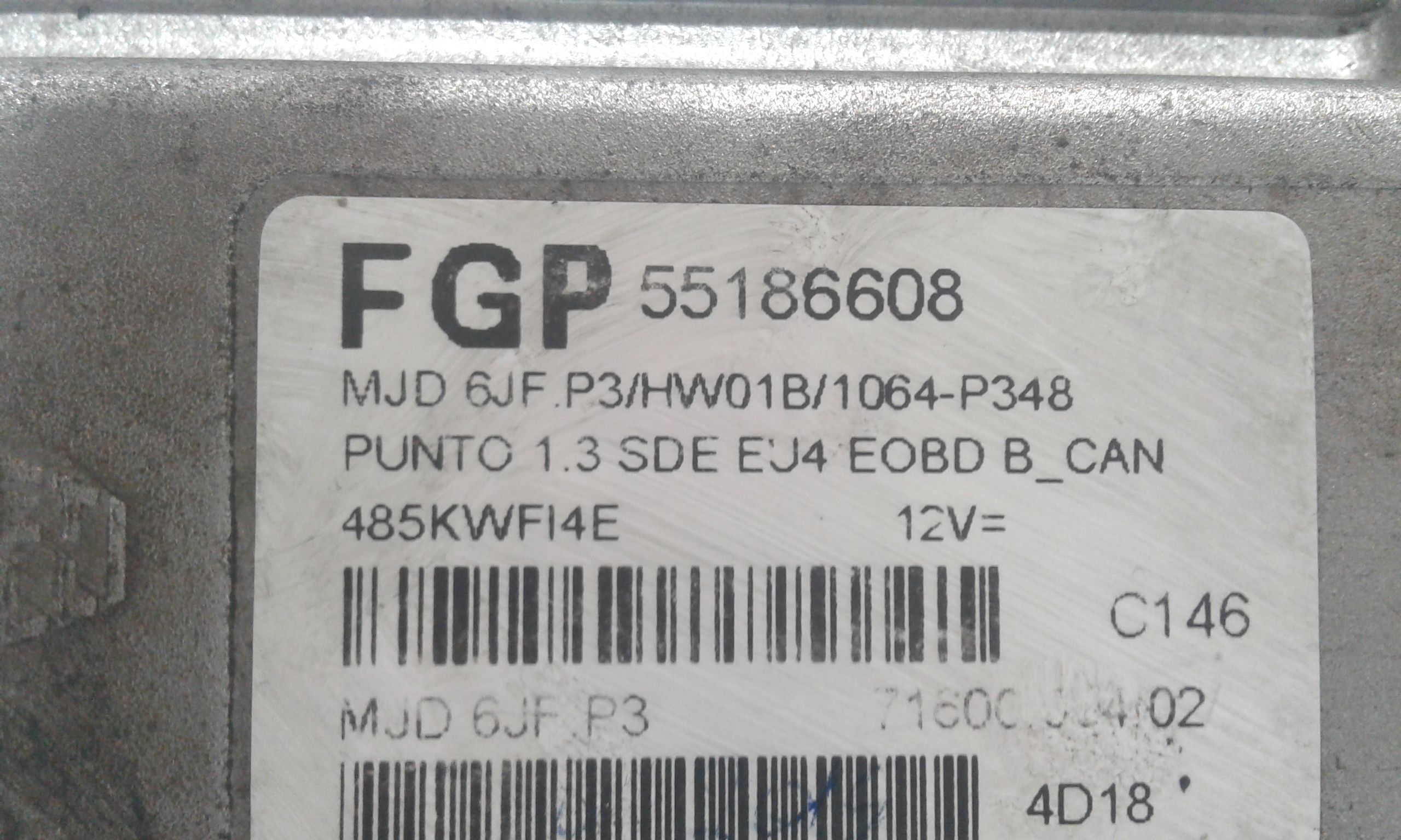 Centralina motore FIAT Punto Berlina 3P 3 Serie