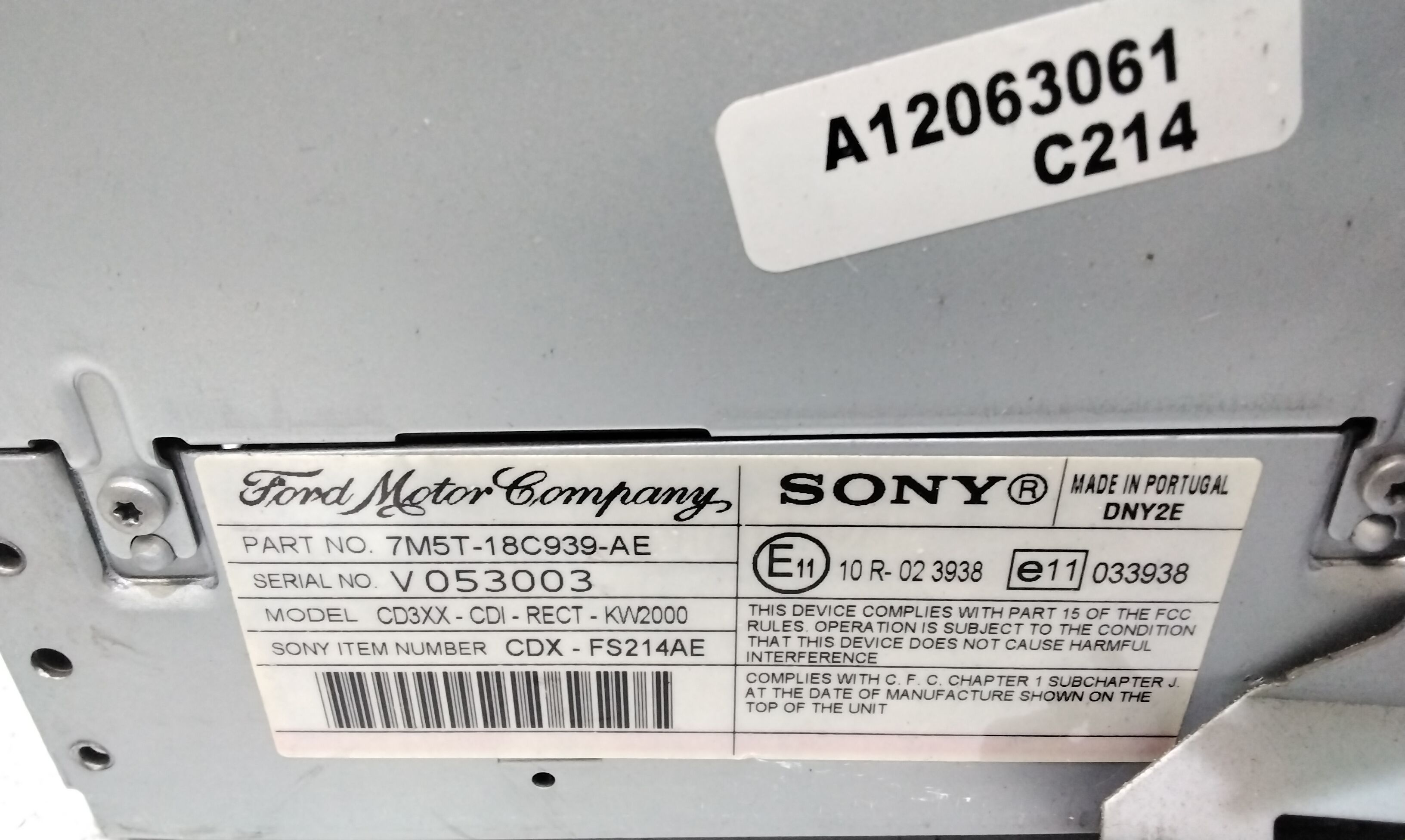 Autoradio FORD Focus Berlina 3 Serie