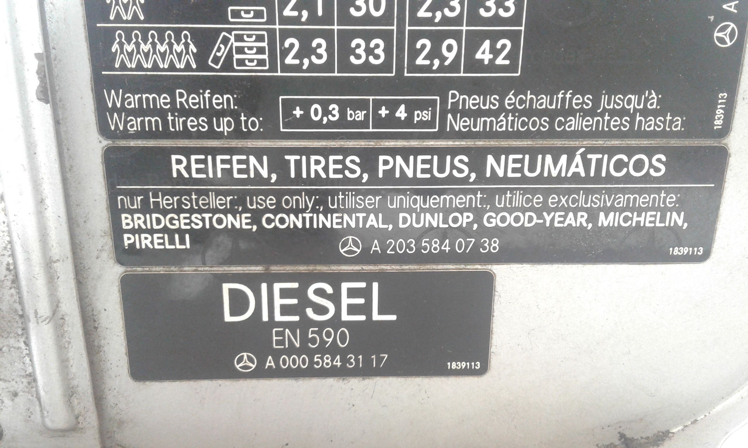 Sportellino Carburante MERCEDES Classe C Berlina W203 2 Serie