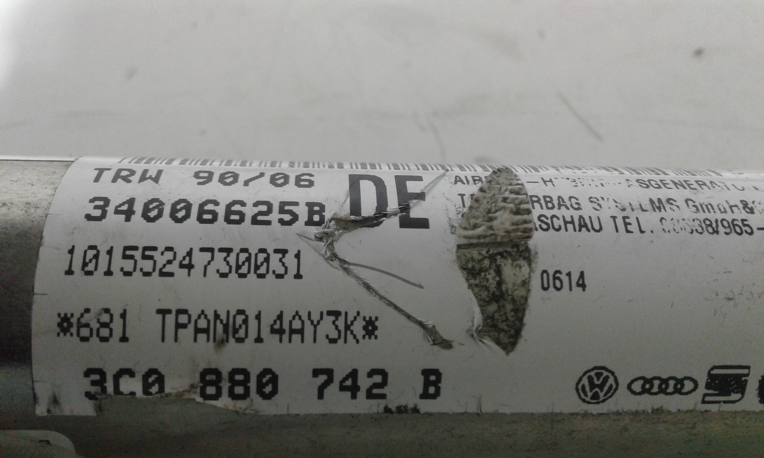 Airbag a tendina laterale passeggero VOLKSWAGEN Passat Berlina 4 Serie