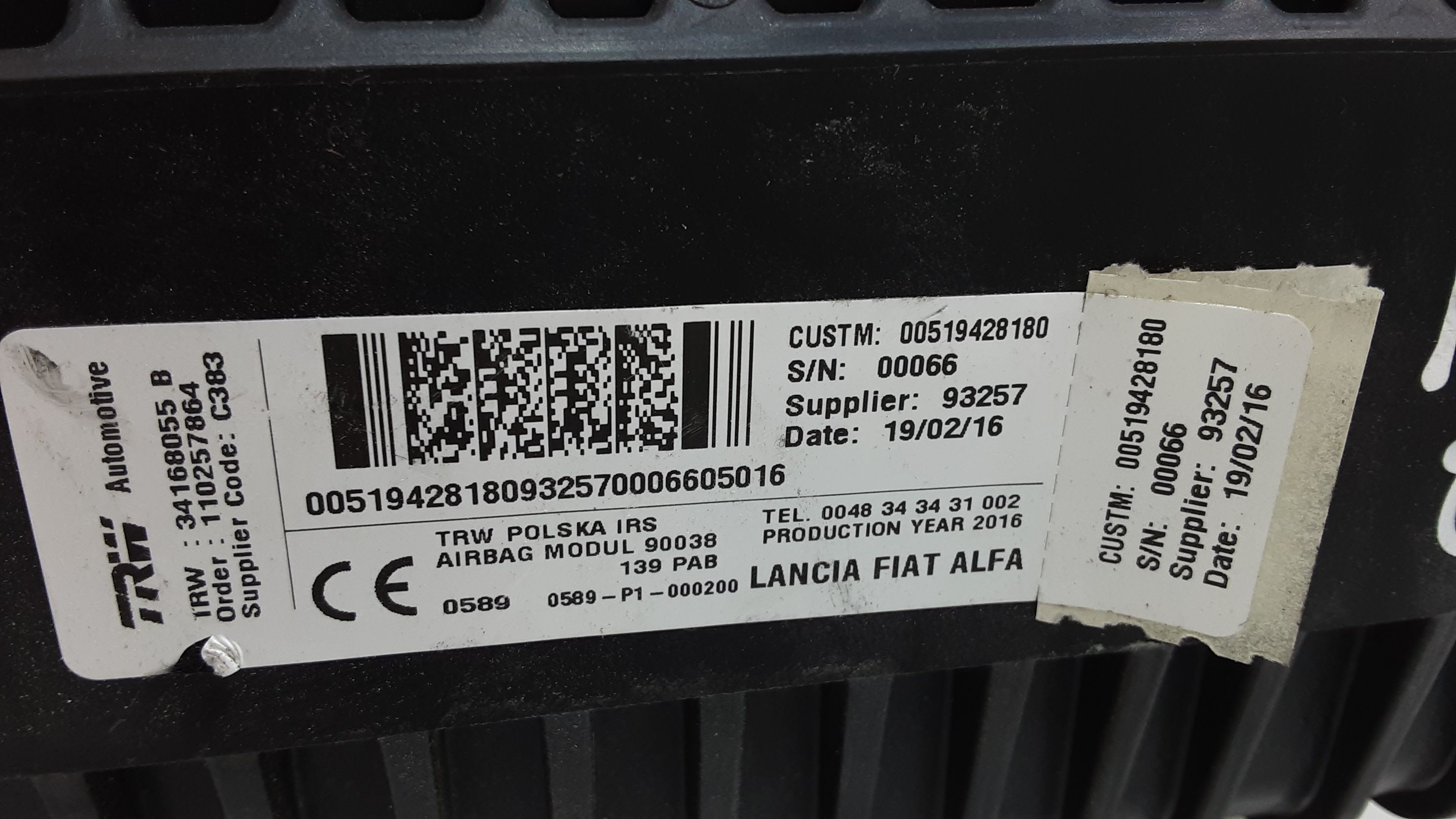 Airbag Passeggero FIAT Panda 3 Serie