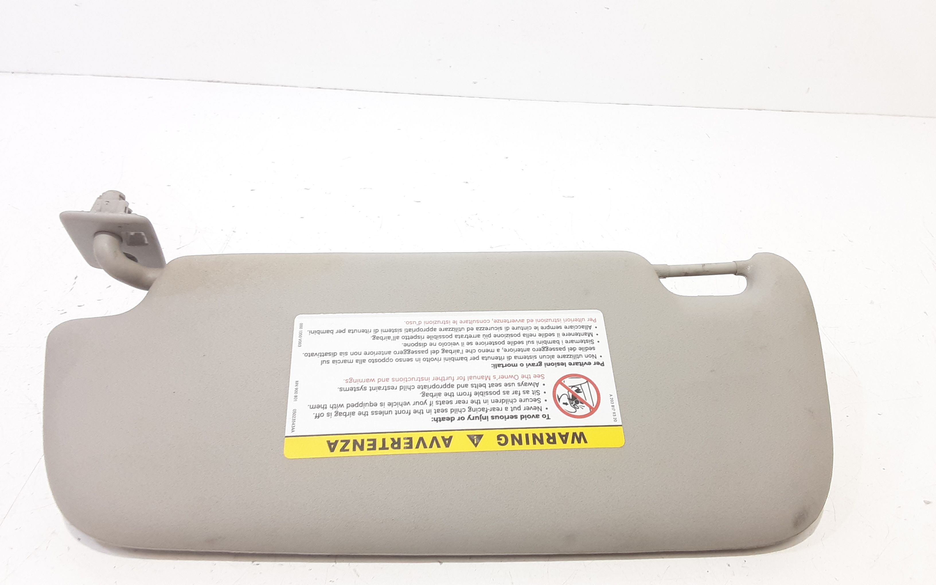 Parasole aletta Lato Passeggero SMART Forfour 1 Serie