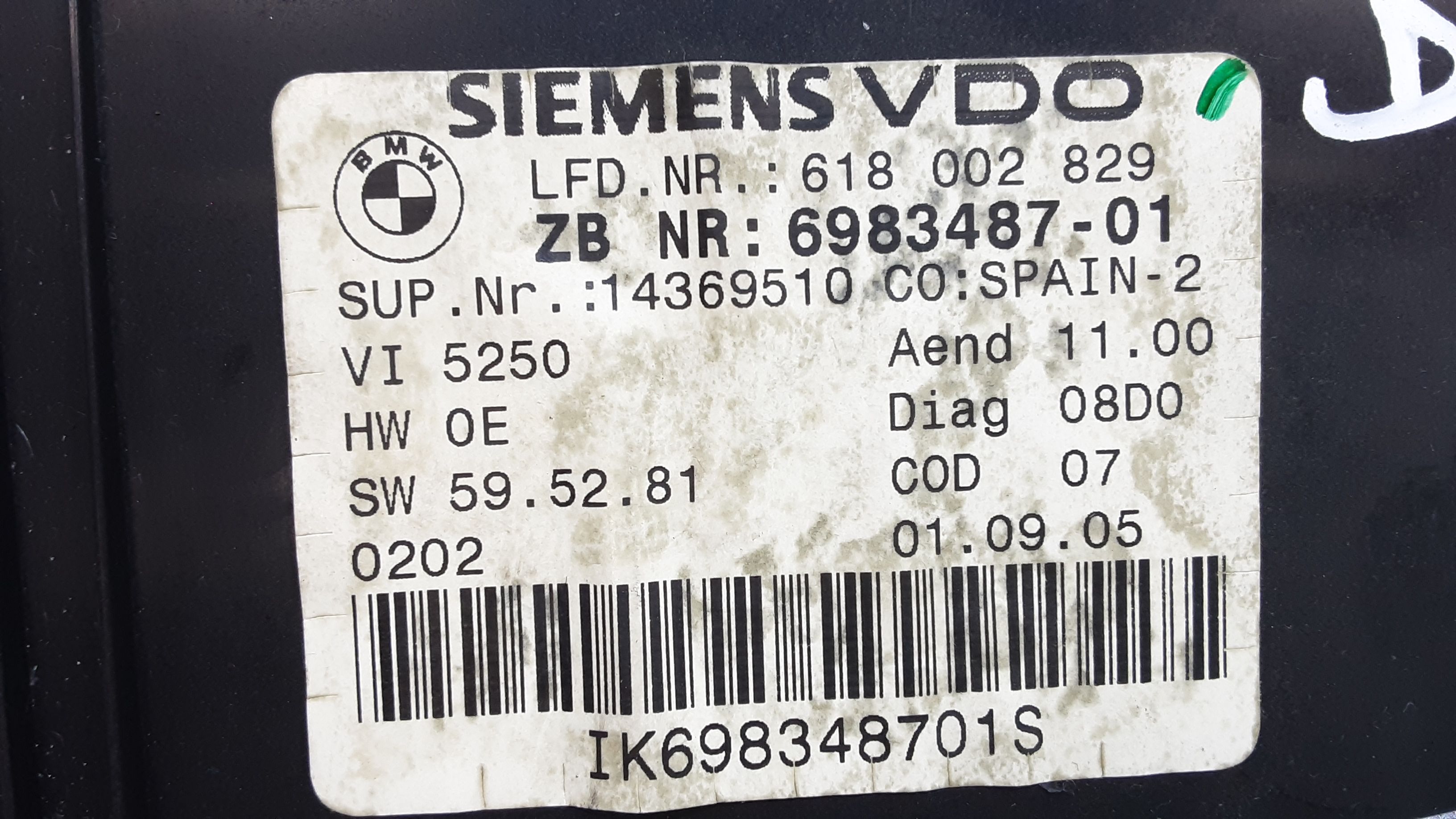 Quadro Strumenti BMW Serie 3 E90 Berlina