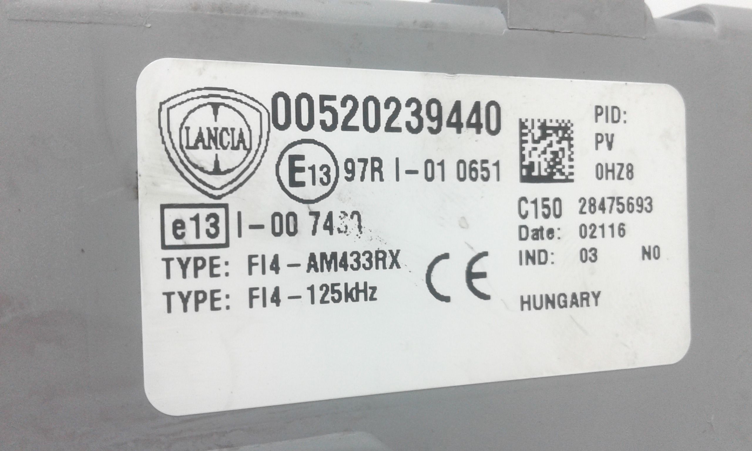 Body Computer LANCIA Ypsilon 4 Serie