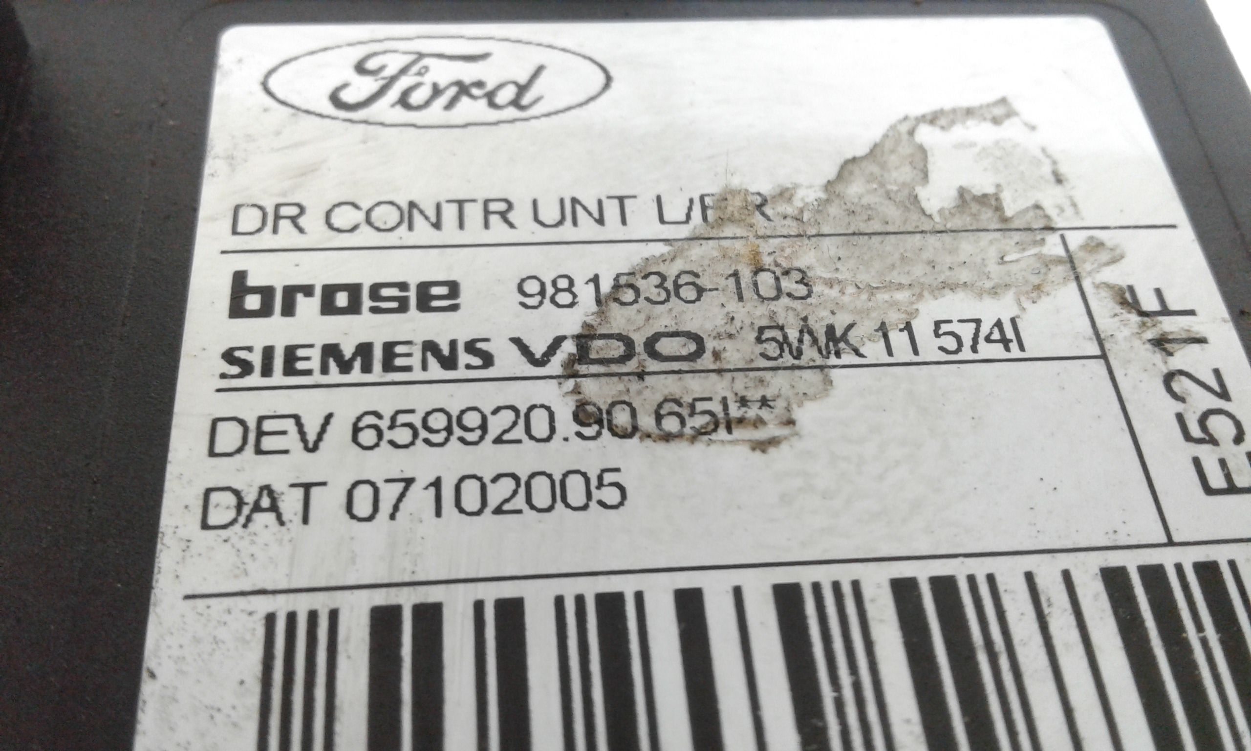 Motorino Alzavetro posteriore Sinistro FORD C - Max Serie (03>07)