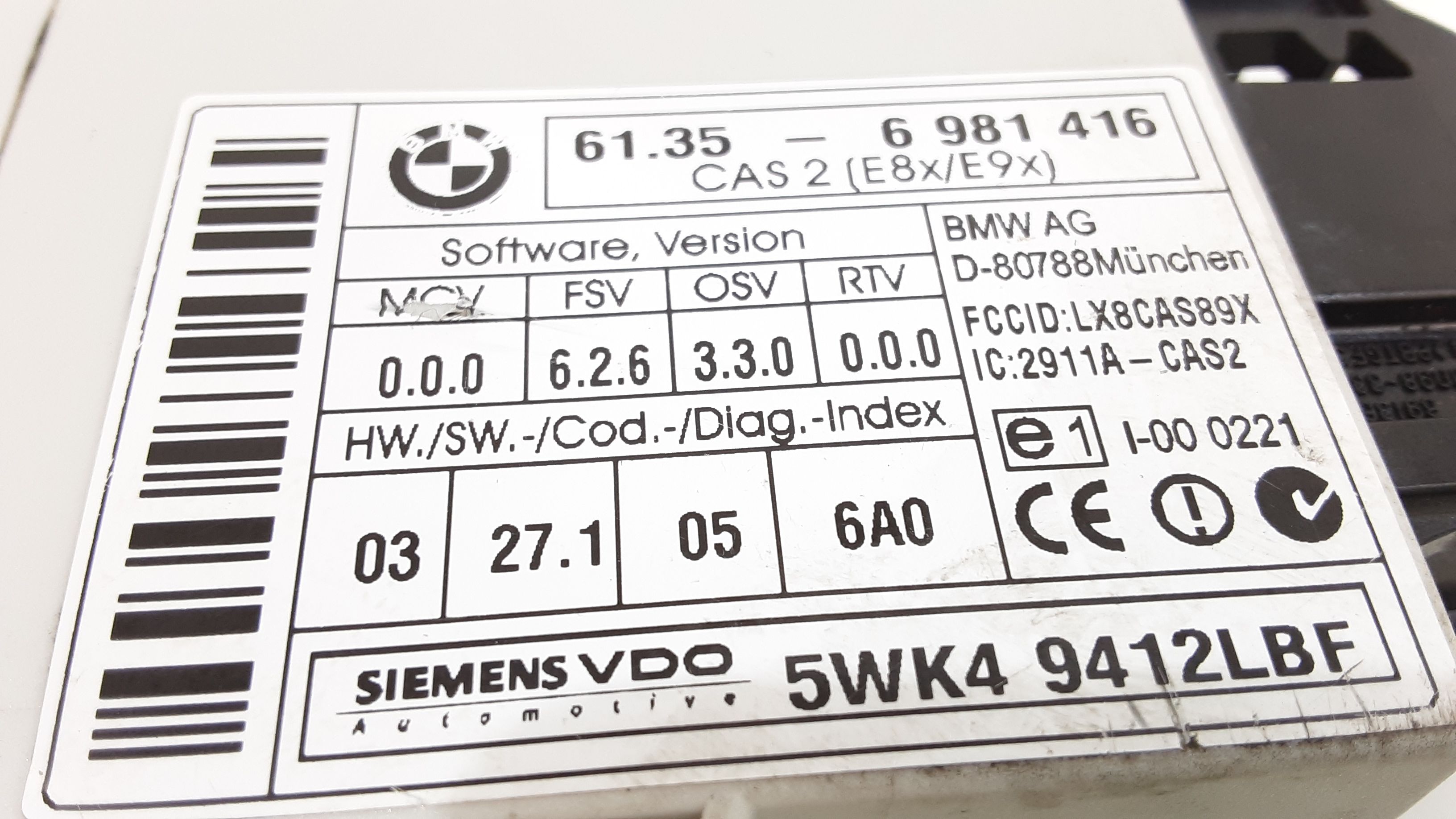 Centralina Comfort BMW Serie 3 E90 Berlina