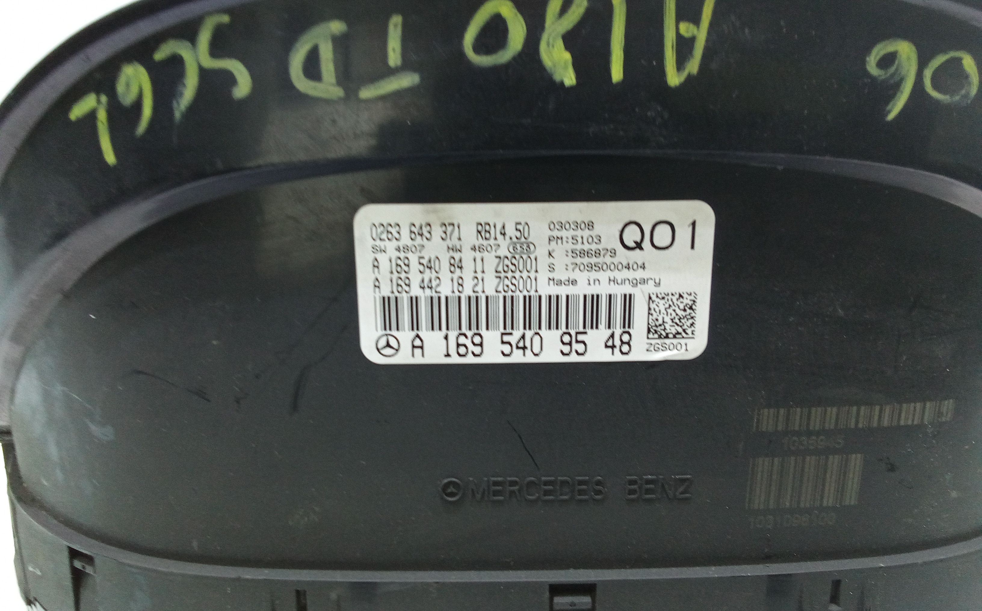 Quadro Strumenti MERCEDES Classe A W169 3 Serie