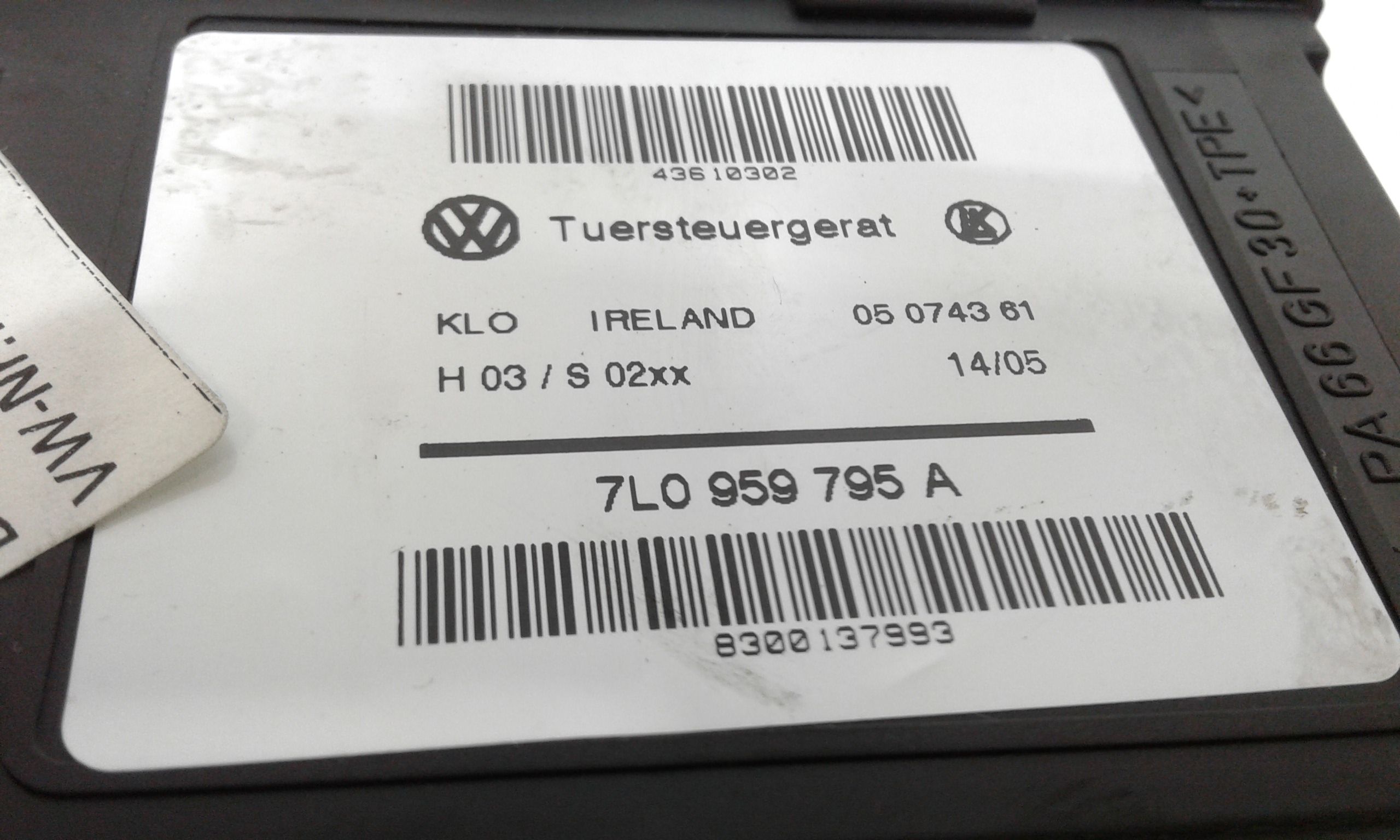 Cremagliera posteriore sinistra guida VOLKSWAGEN Touareg 1 Serie