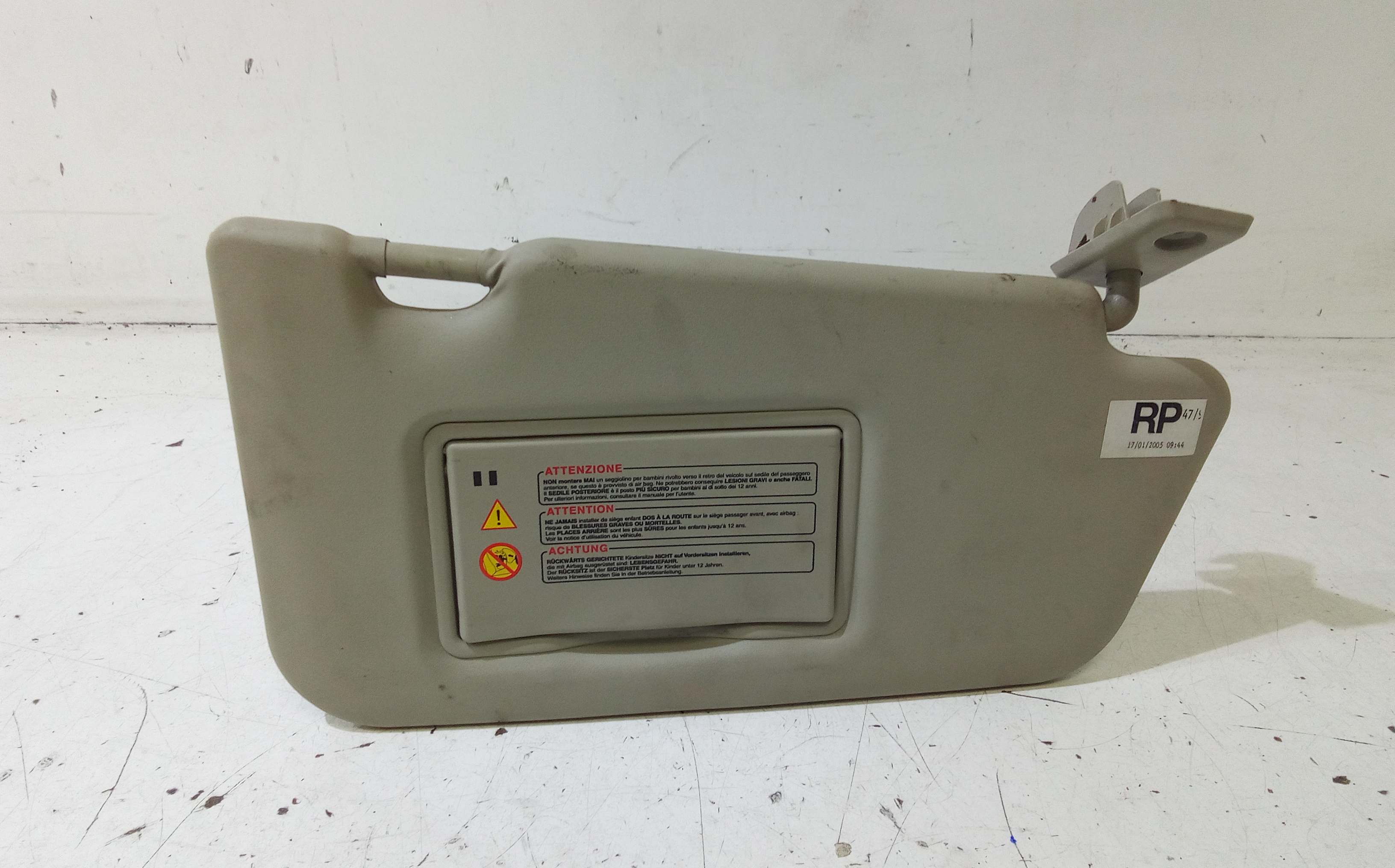 Parasole aletta Lato Passeggero per Nissan Micra 5 Serie (2005 - 2007)