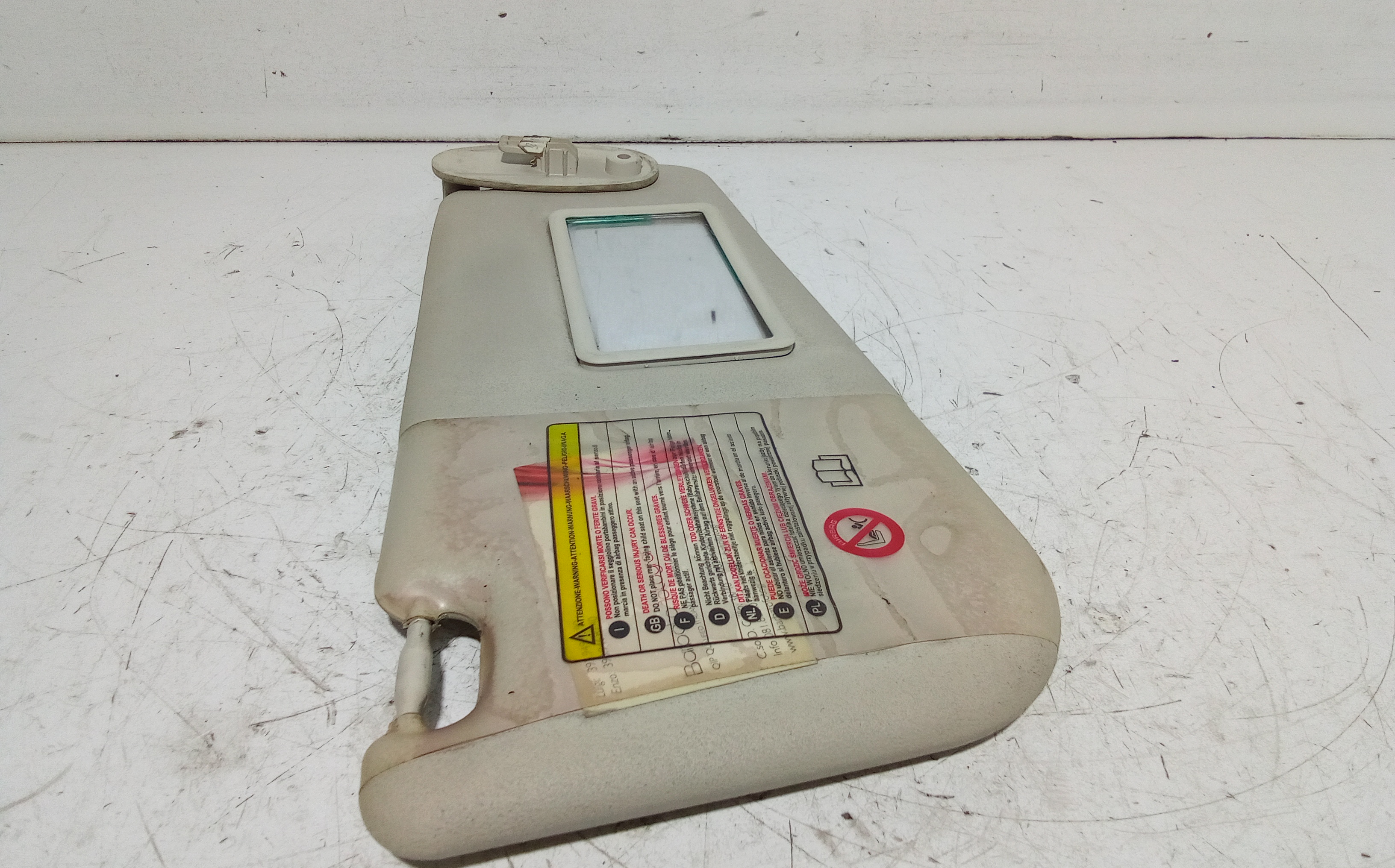 Parasole aletta Lato Passeggero per Fiat Grande Punto 1 Serie (2005 - 2008)