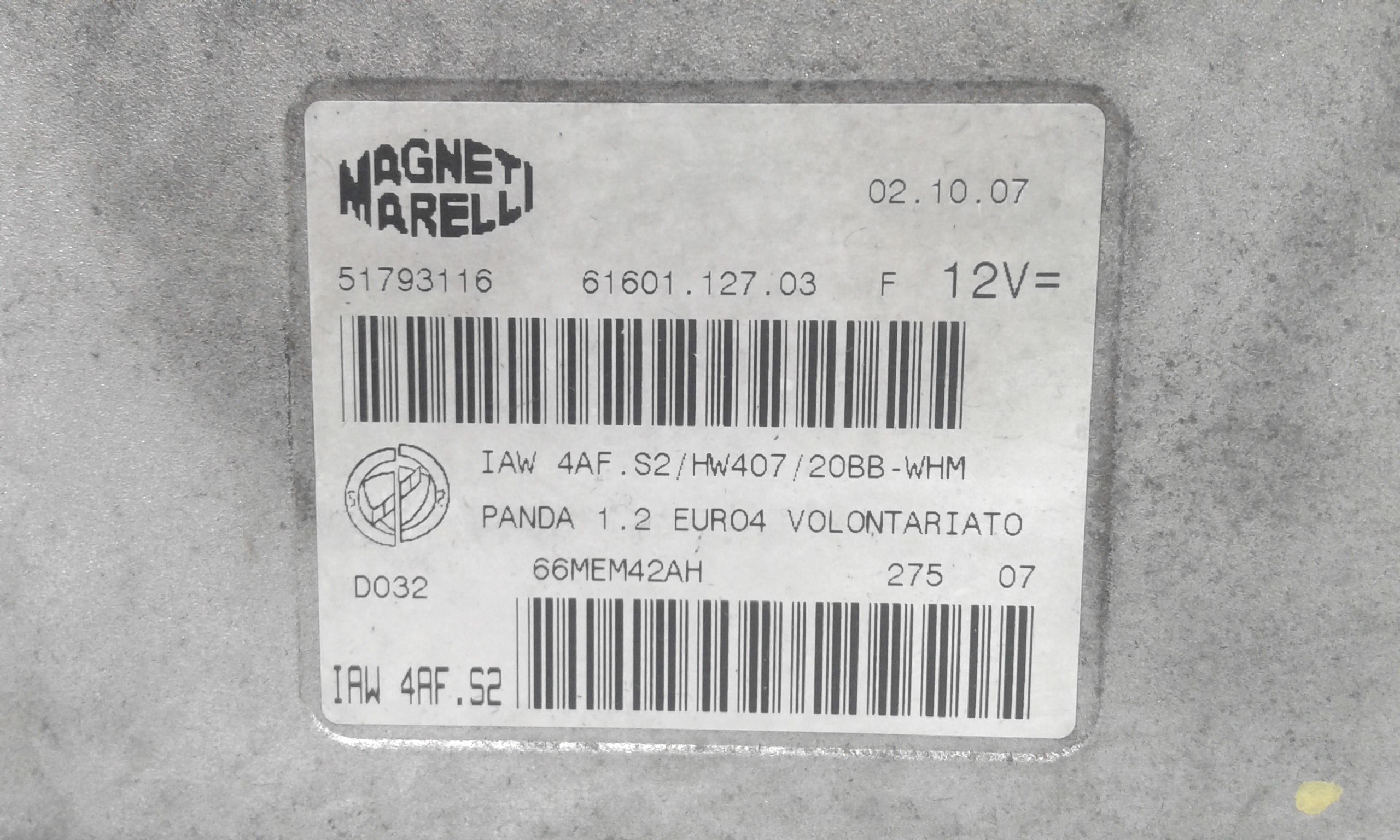 Centralina motore FIAT Panda 2 Serie