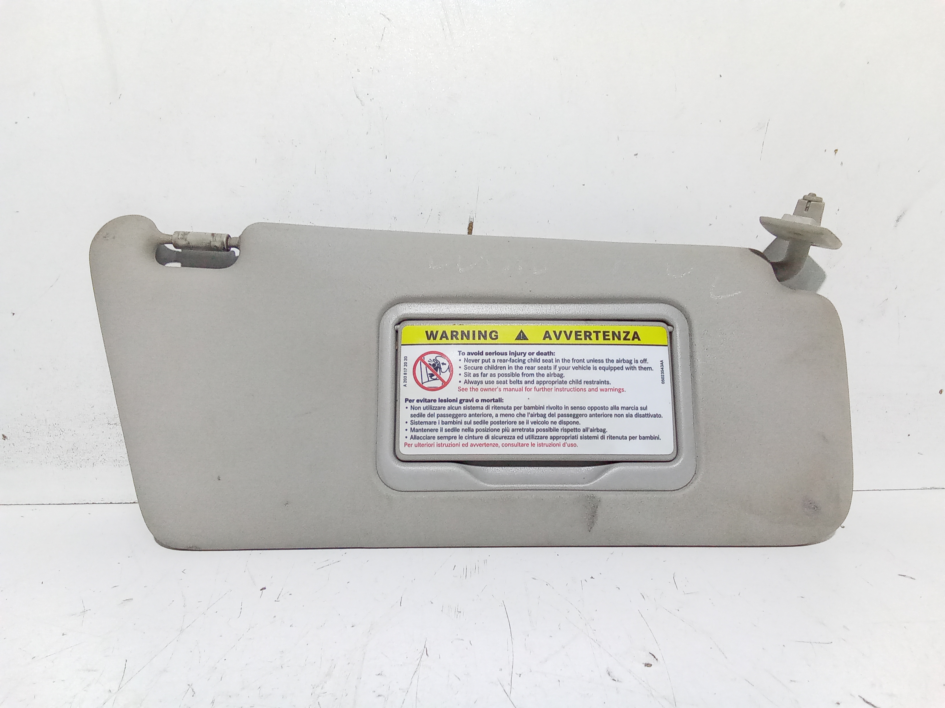 Parasole aletta Lato Passeggero per Mercedes Classe A W168 2 Serie (2001 - 2004)