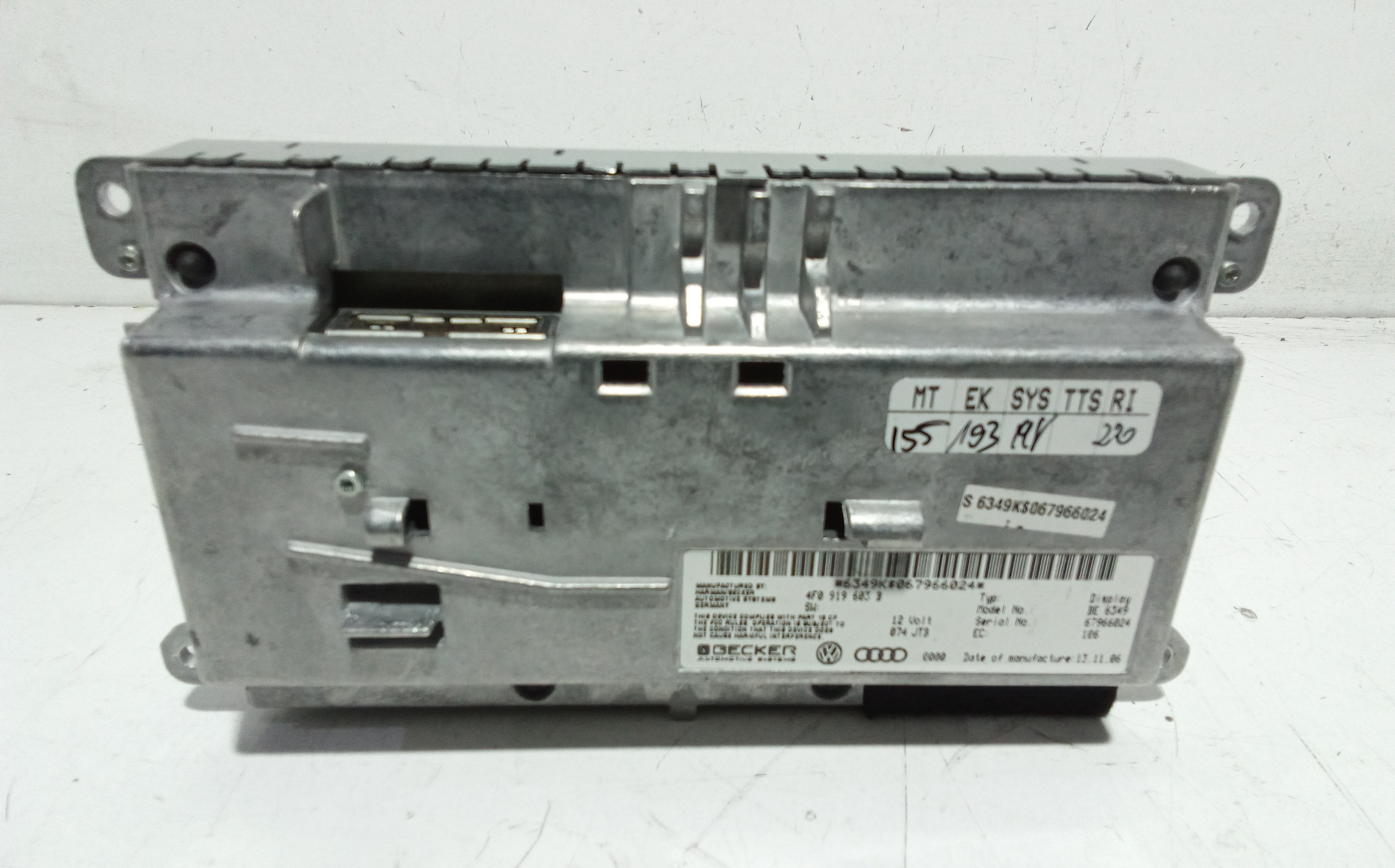 Schermo display navigatore  solo schermo  per Audi A6 Avant Serie C6 (4f5) (04>12) (2004 - 2012)