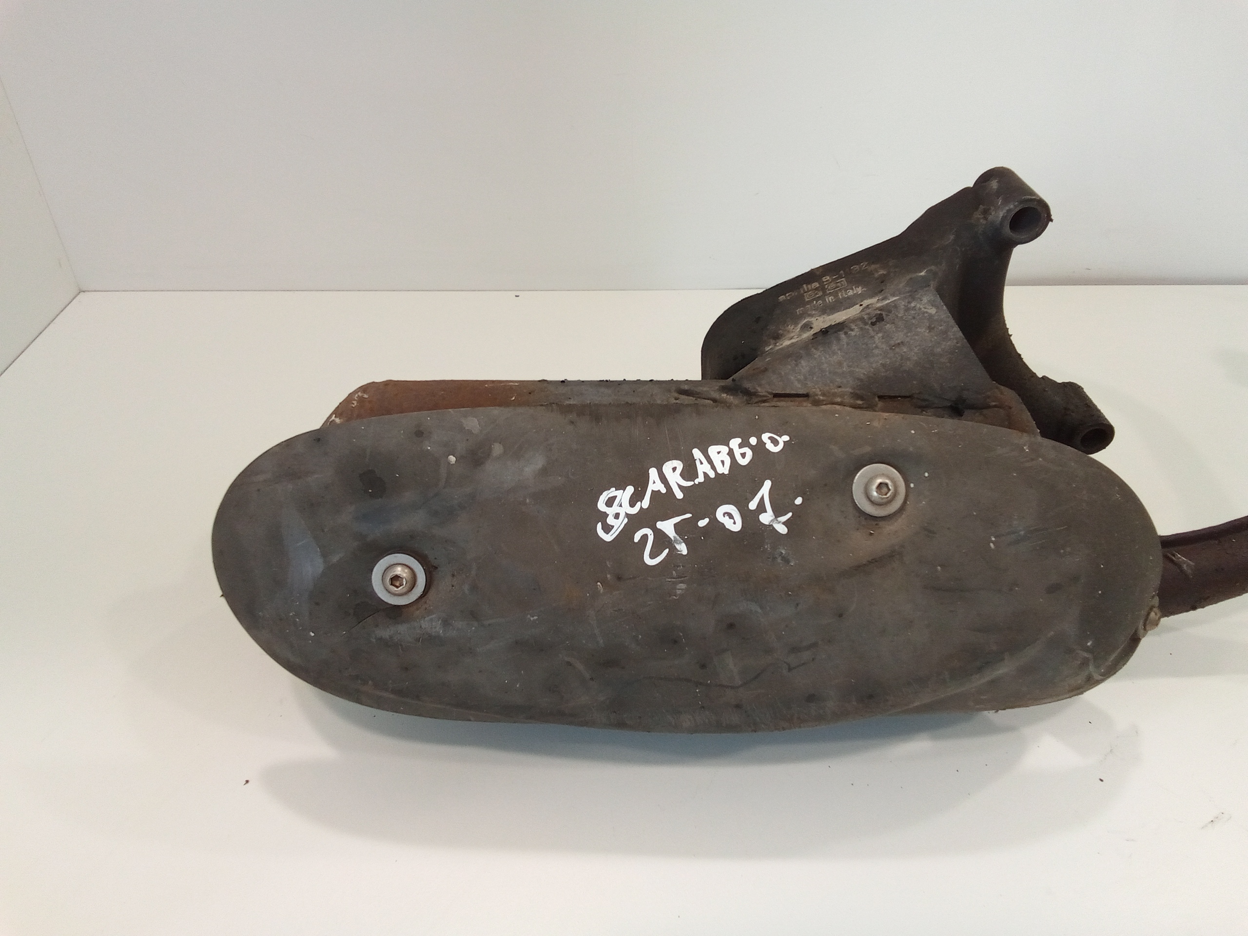 Marmitta completa di terminale scarico per Aprilia Scarabeo 50cc