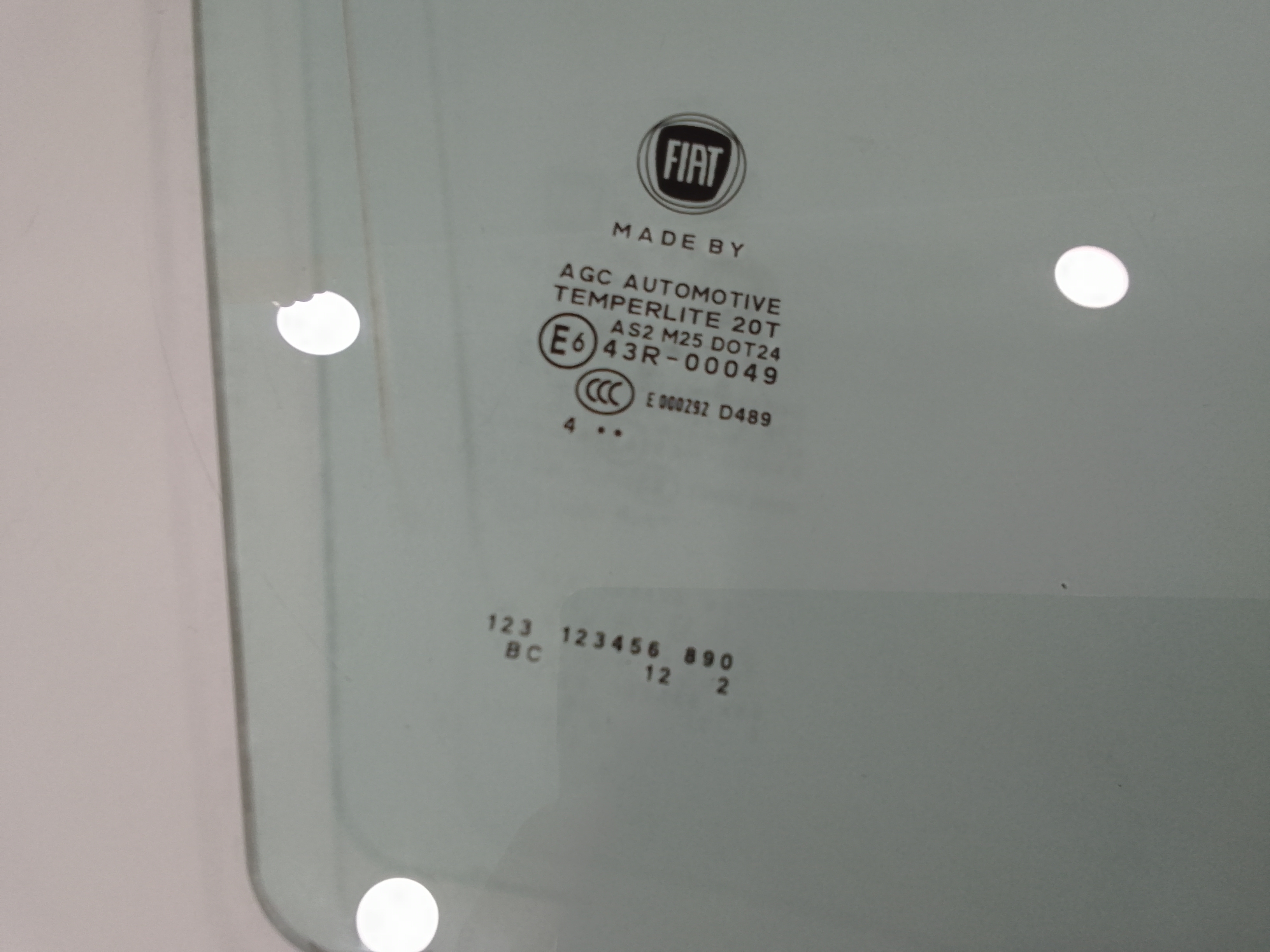 Vetro scendente anteriore destro per Fiat 500 L Living (2013 - 2016)