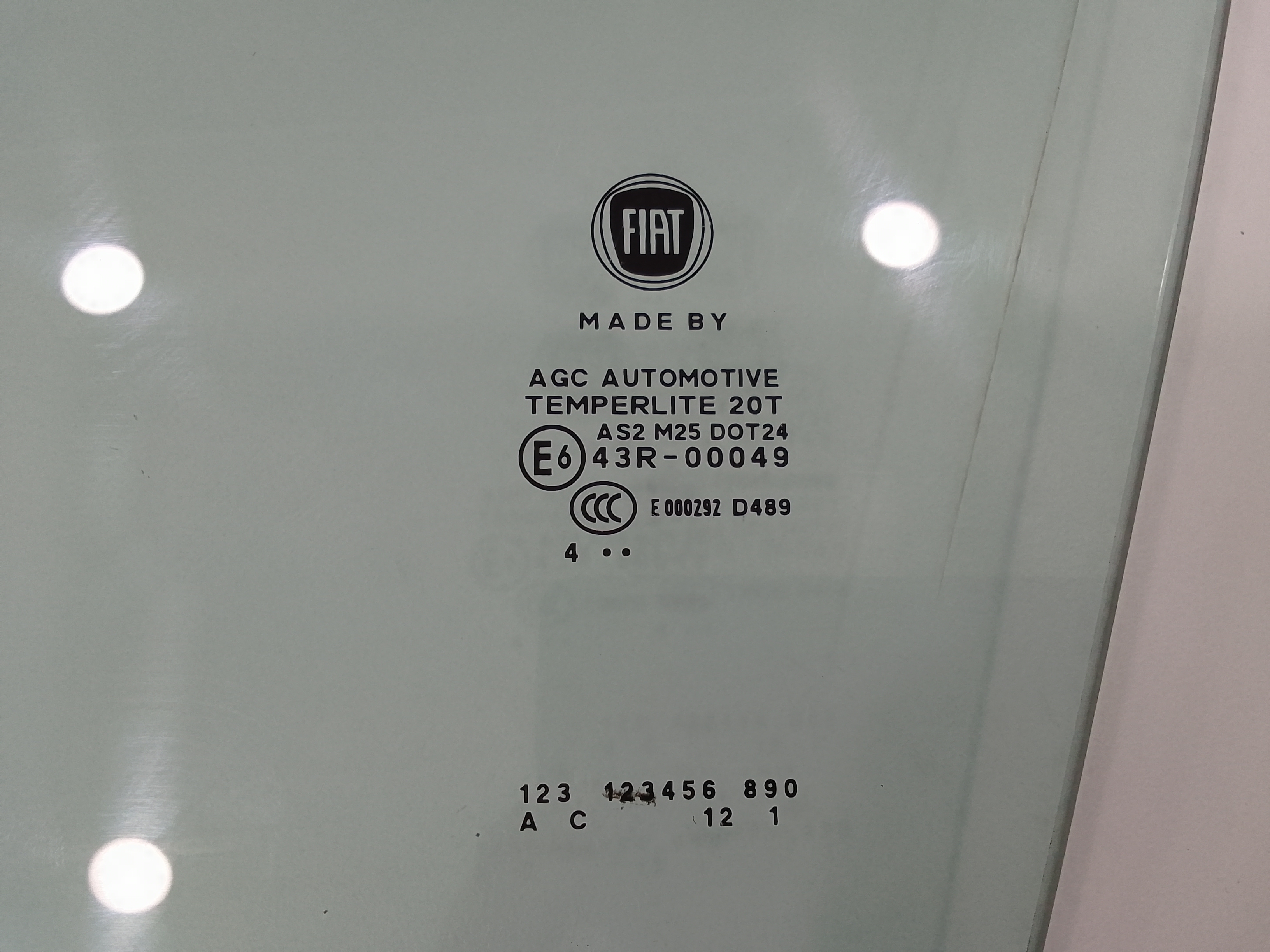 Vetro scendente anteriore Sinistro per Fiat 500 L Living (2013 - 2016)