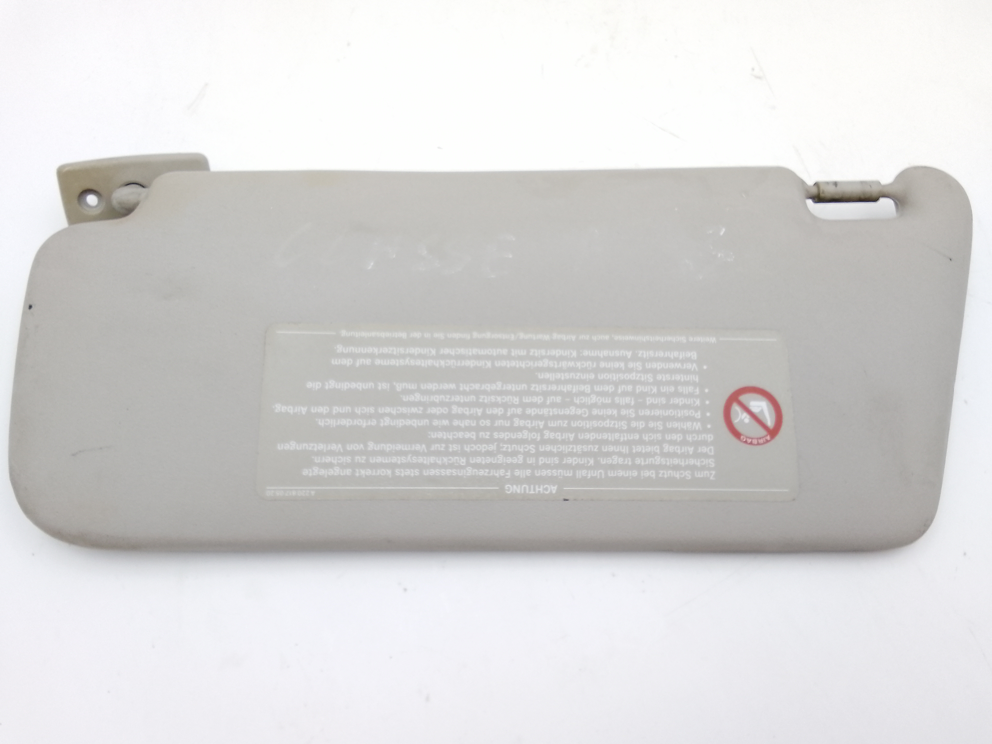 Parasole aletta Lato Passeggero per Mercedes Classe A W168 2 Serie (2001 - 2004)