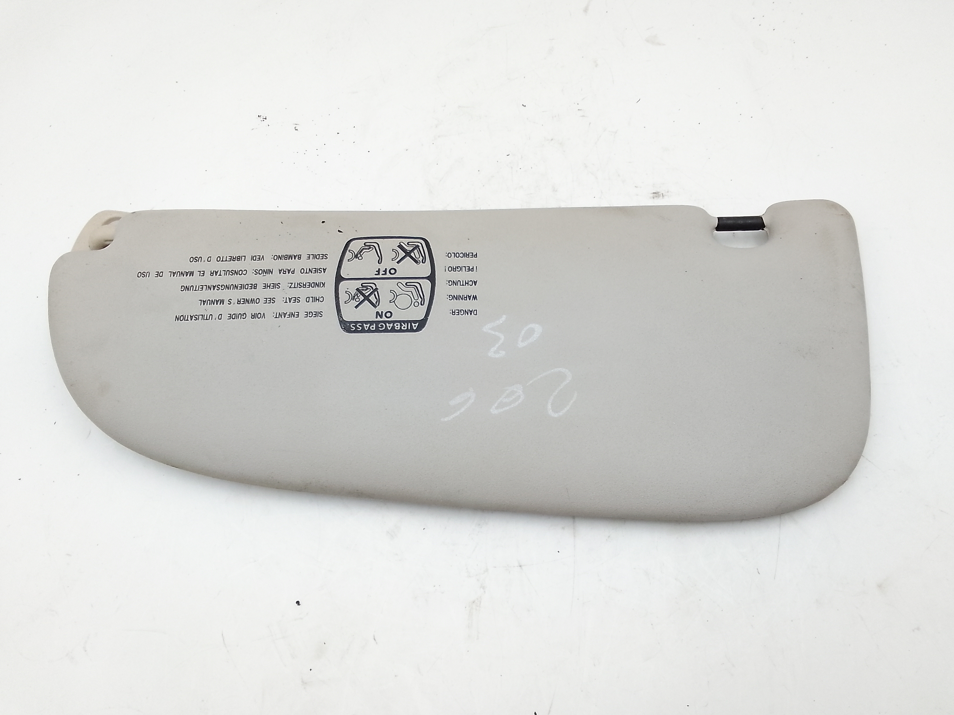 Parasole aletta Lato Passeggero per Peugeot 206 2 Serie (2003 - 2009)