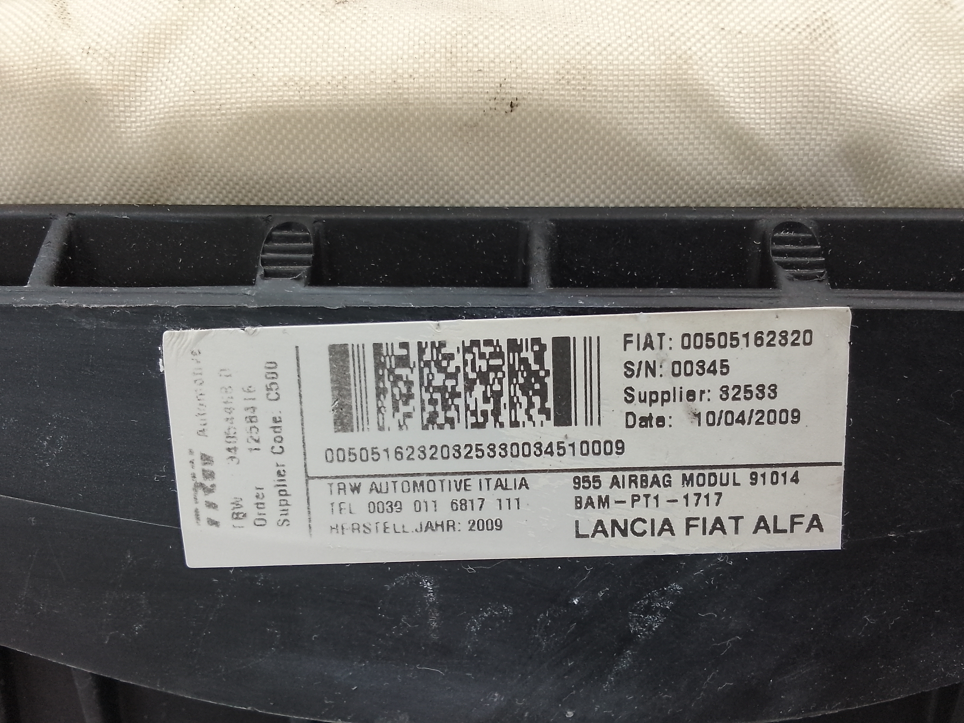 Airbag Passeggero per Alfa Romeo Mito Serie (955_) (08>) (2008 - In produzione)