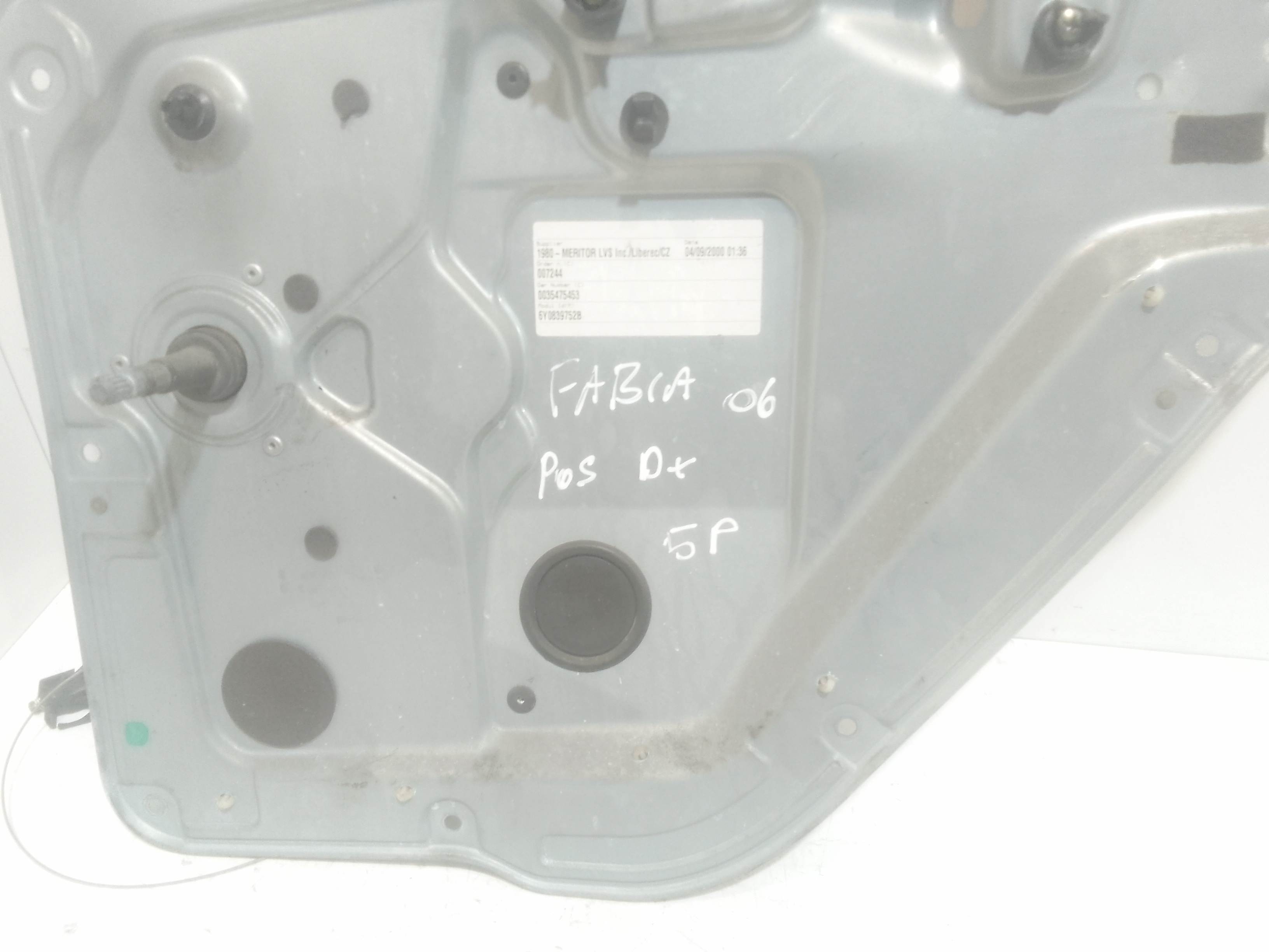 Cremagliera posteriore destra passeggero per Skoda Fabia Berlina 1 Serie (1999 - 2007)