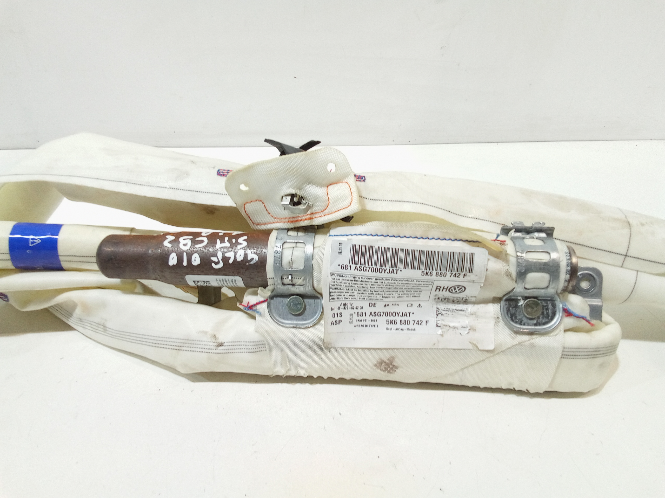 Airbag a tendina laterale Sinistro Guida per Volkswagen Golf 6 Berlina (08>12) (2008 - 2012)