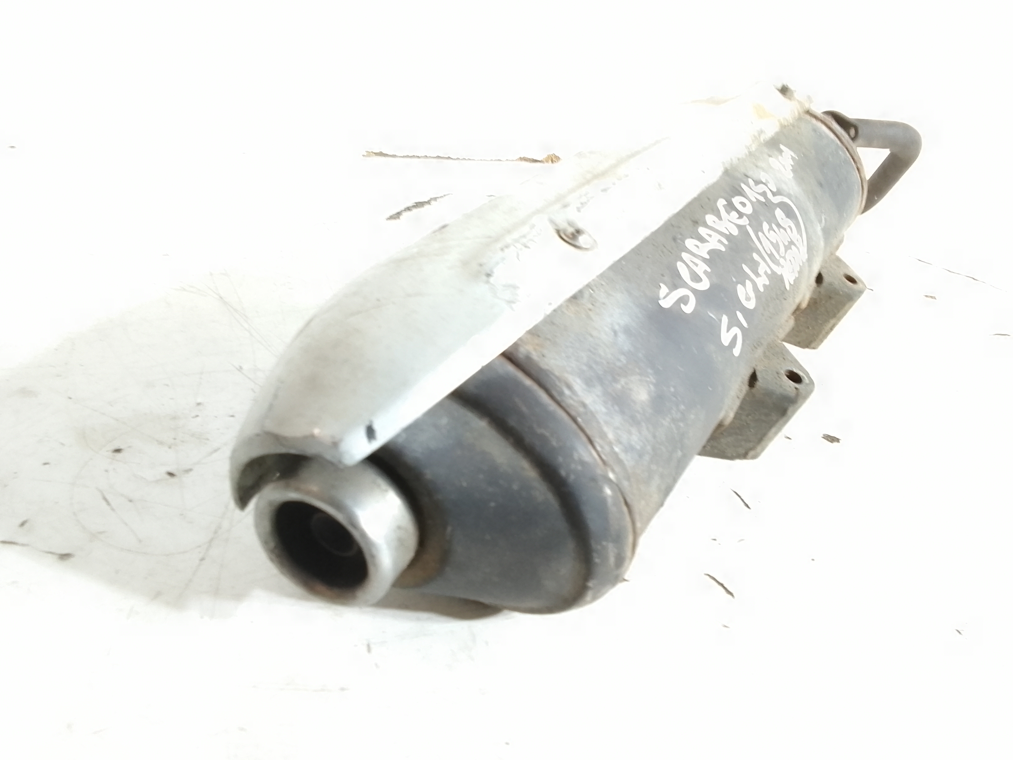 Marmitta completa di terminale scarico per Aprilia Scarabeo 150cc  (03>07) (2003 - 2007)