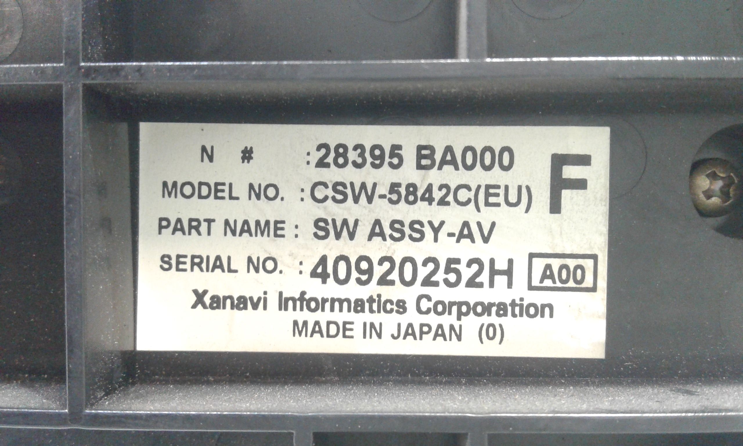 Comandi Clima NISSAN Primera S. Wagon 3 Serie