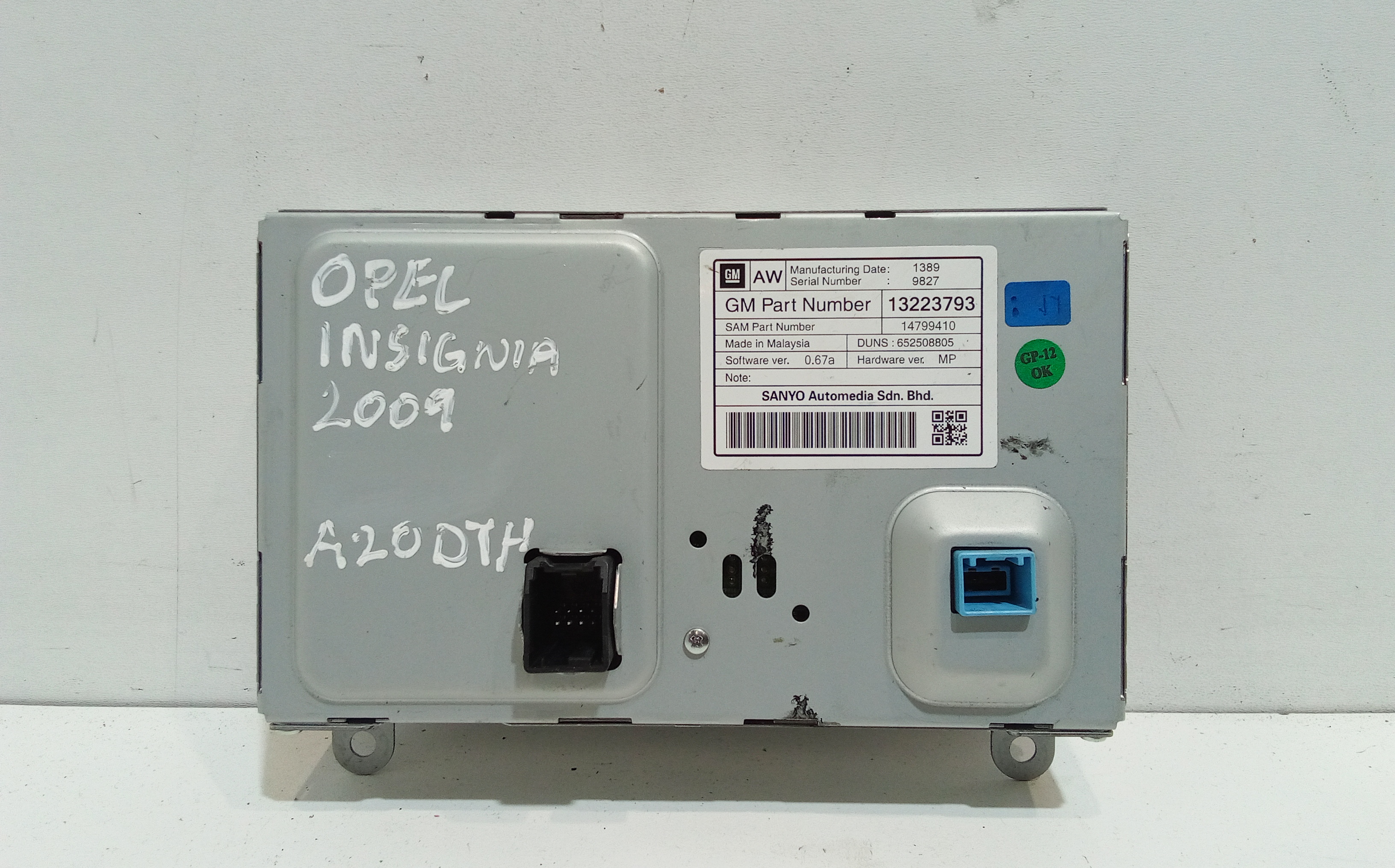 Schermo display navigatore  solo schermo  per Opel Insignia S. Wagon (2008 - 2017)