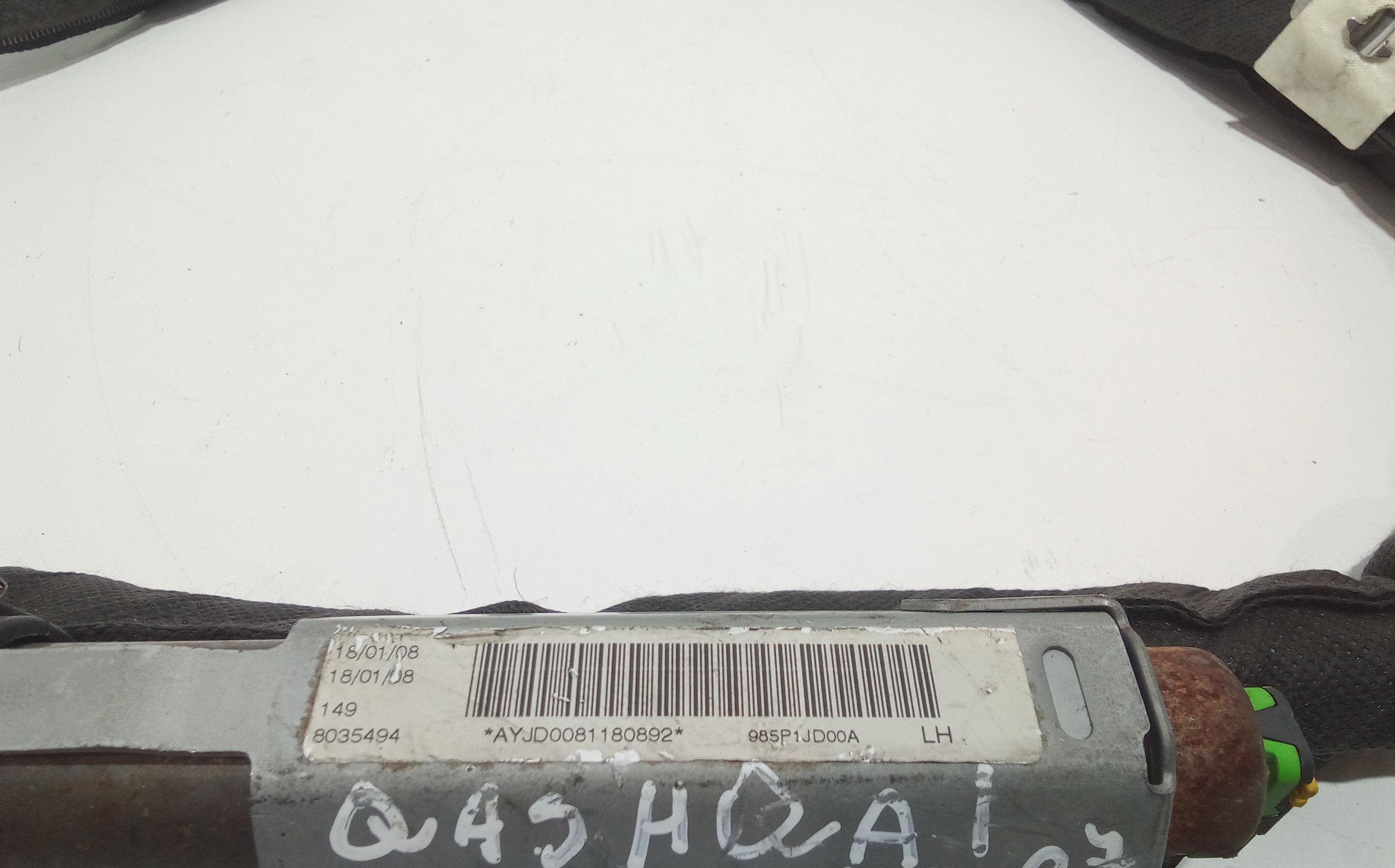 Airbag a tendina laterale Sinistro Guida per Nissan Qashqai 1 Serie (2006 - 2009)