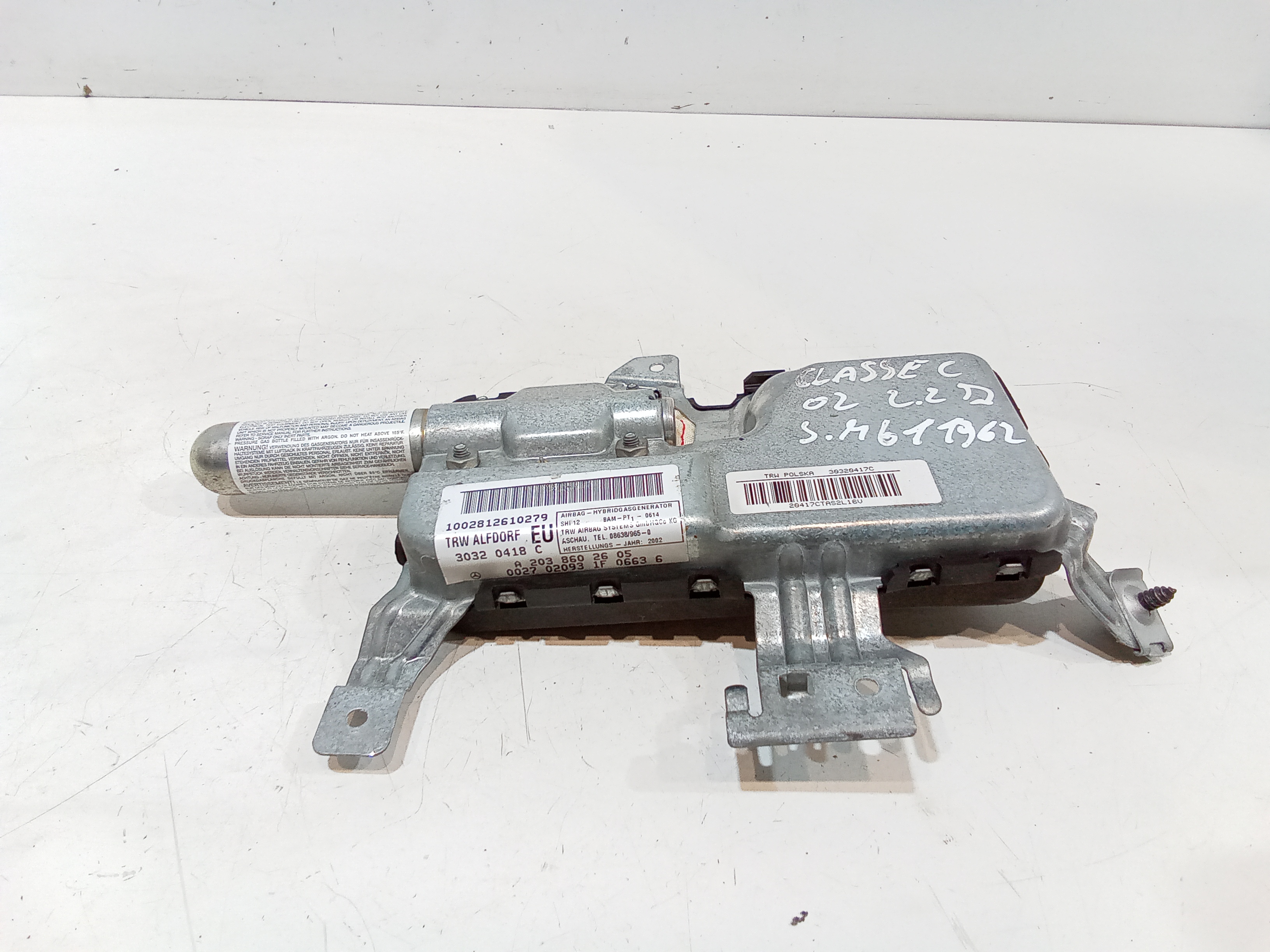 Airbag porta anteriore destra passeggero per Mercedes Classe C S. Wagon W203 (2001 - 2004)