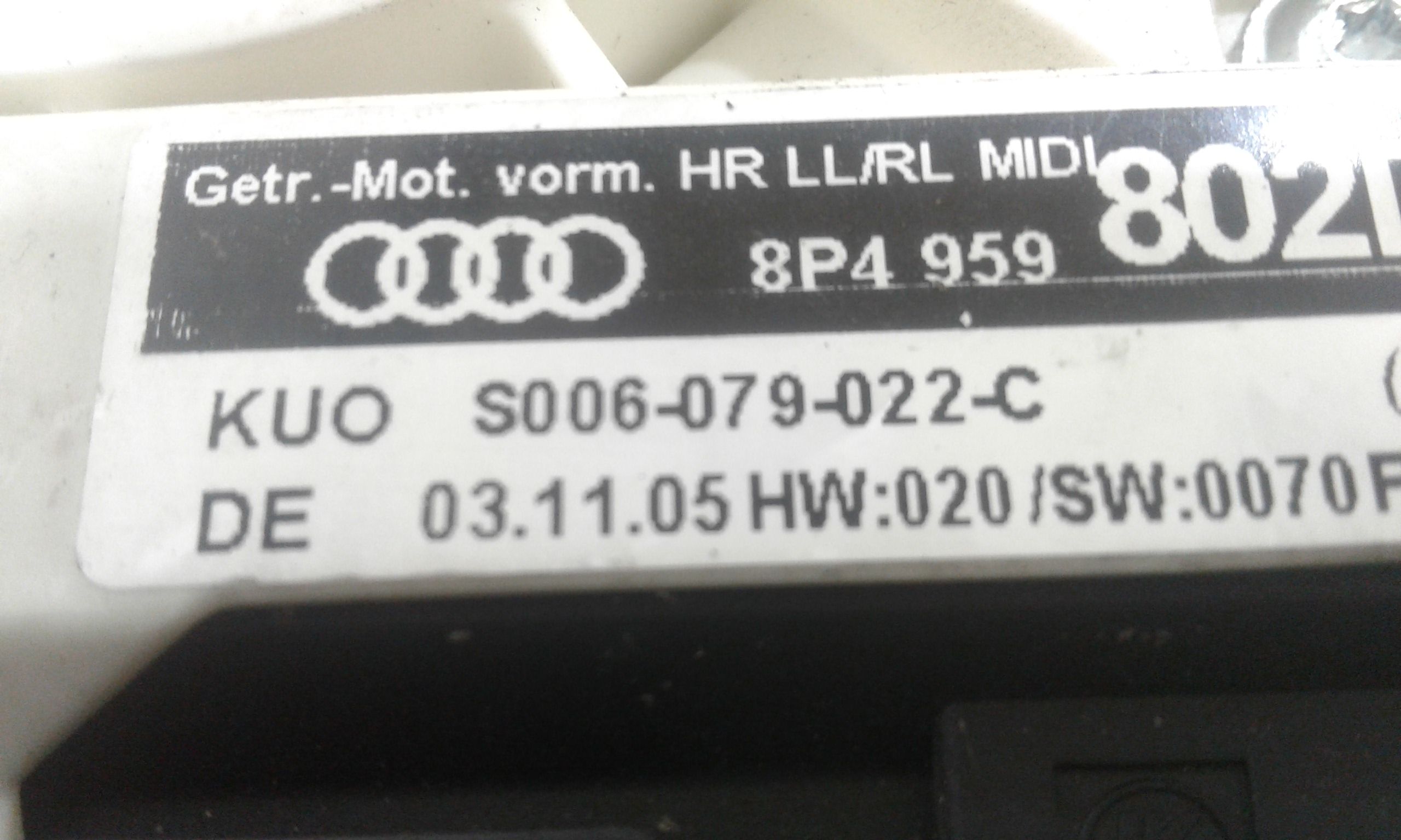 Cremagliera posteriore destra passeggero AUDI A3 Sportback (8P)